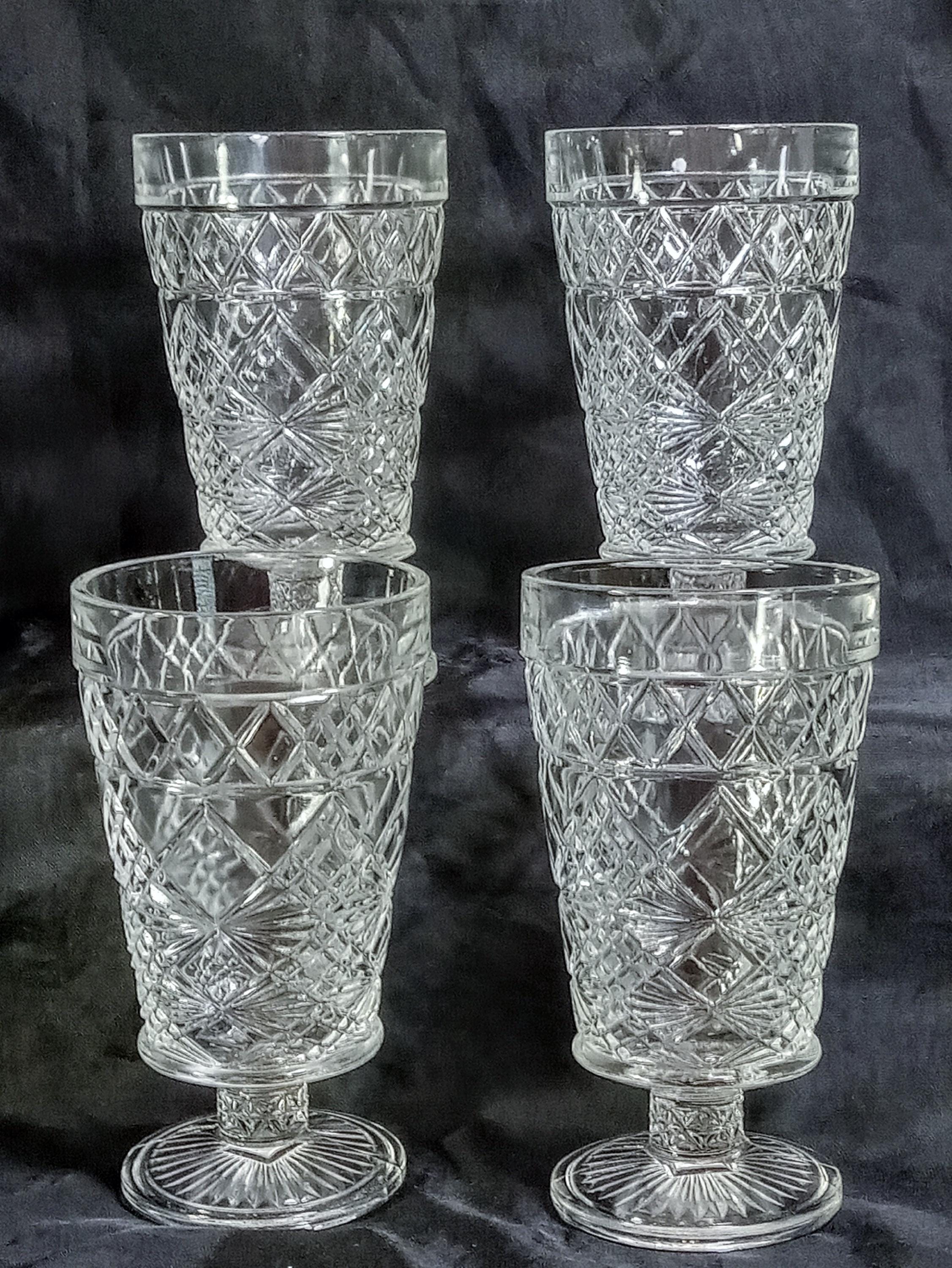 Vintage Hazel-Atlas Glass Goblets - Big Top Peanut Butter Promotion - Set of Four