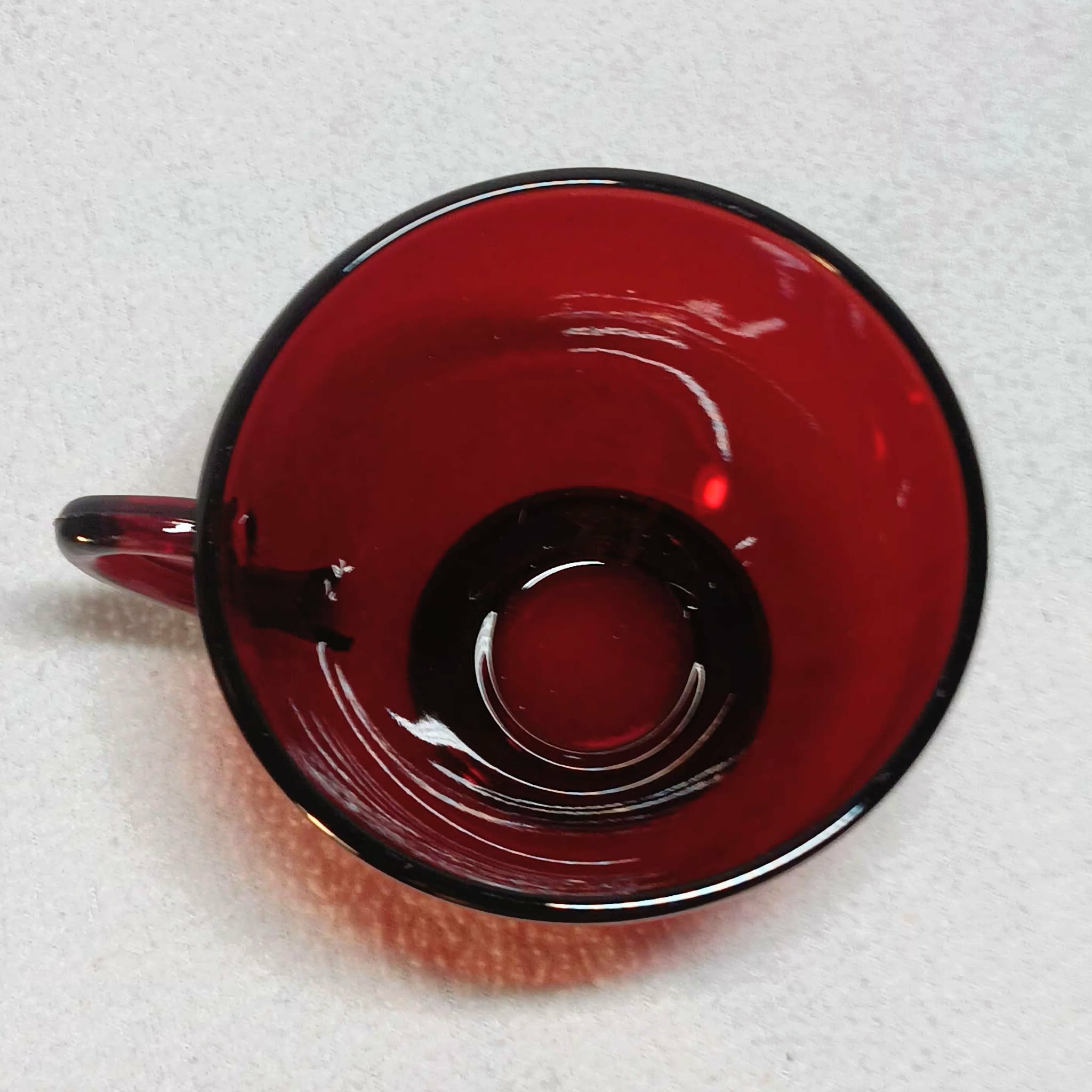 Vintage Tea Cups - Anchor Hocking Royal Red - Set of Two