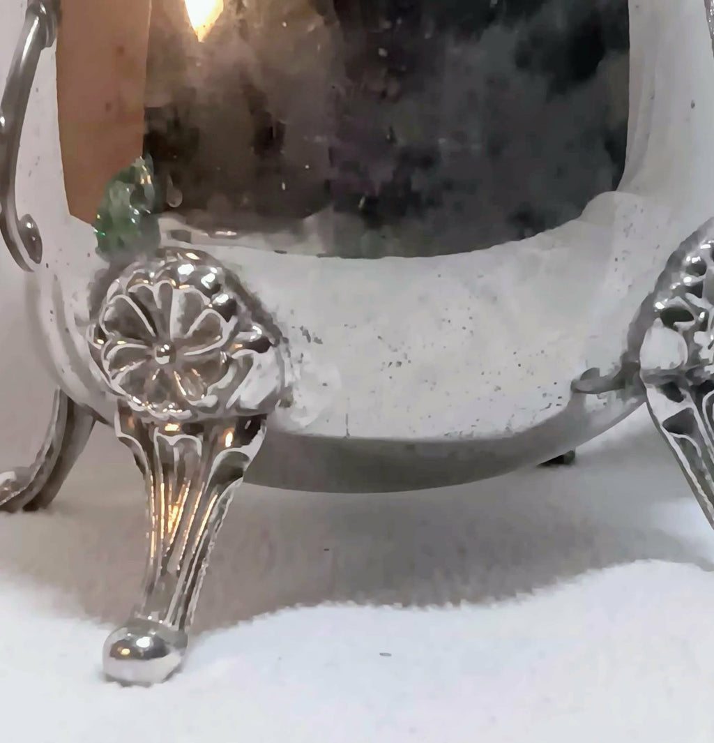 Vintage International Silver Silverplate Teapot Ornate Footed Tea Pot Classic Serveware