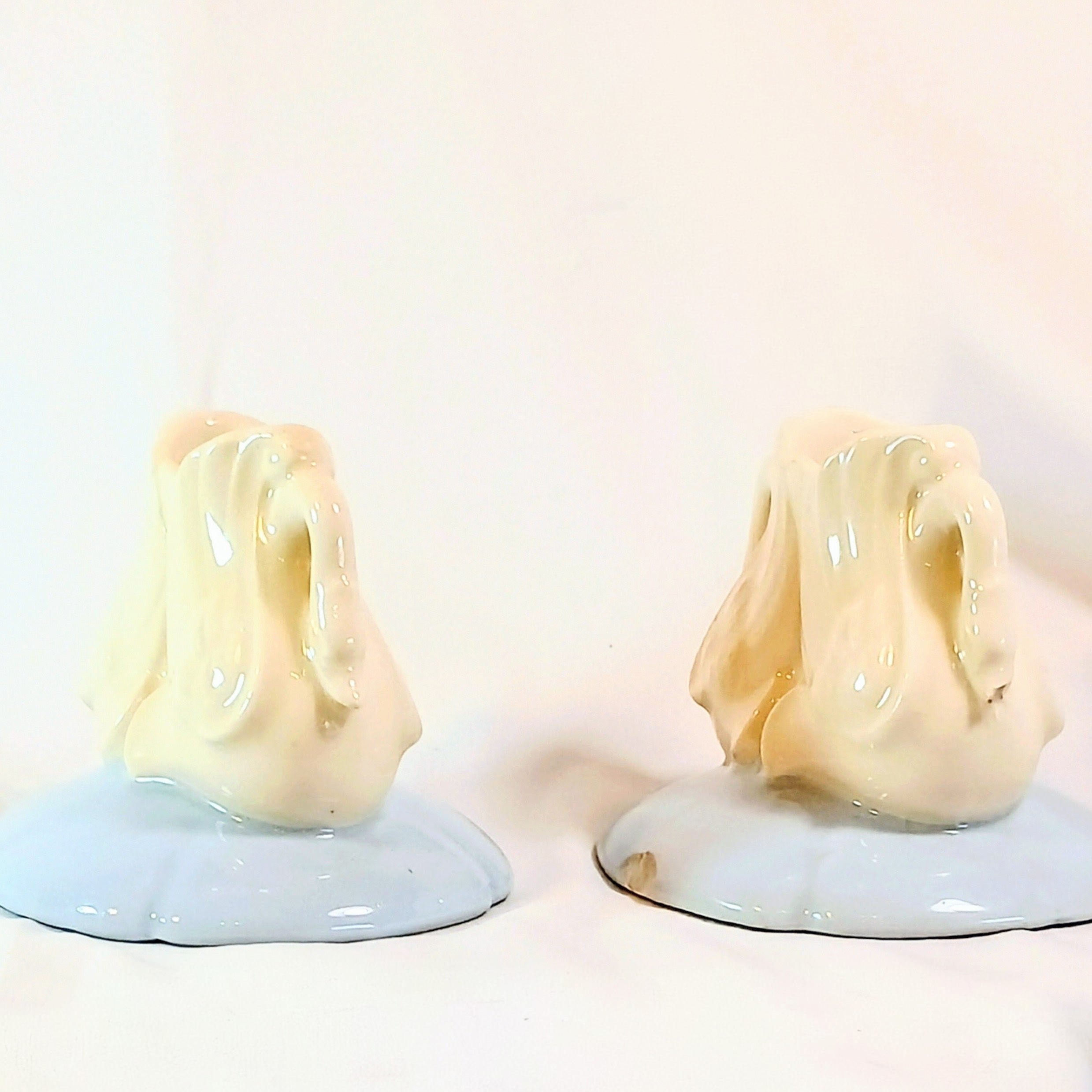 Vintage Chadwick Pottery Swan Candlestick Holders - #410