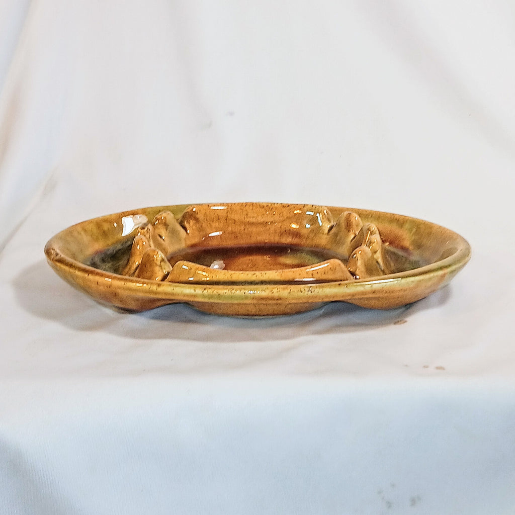 Vintage Ceramic Ashtray - California Pottery Drip Glaze