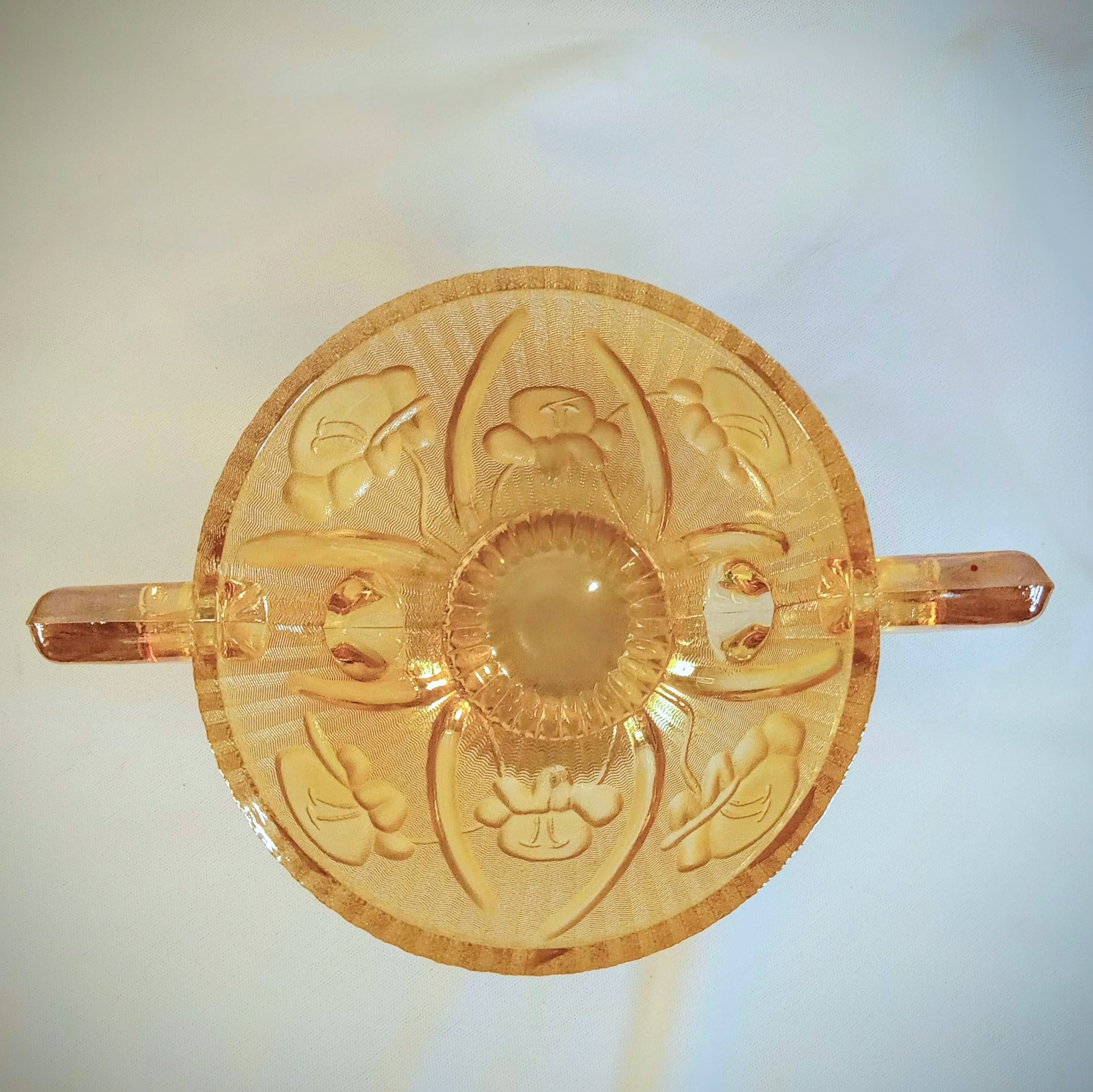 Vintage Carnival Glass  Cream & Sugar Set - Jeanette  Glass Co.