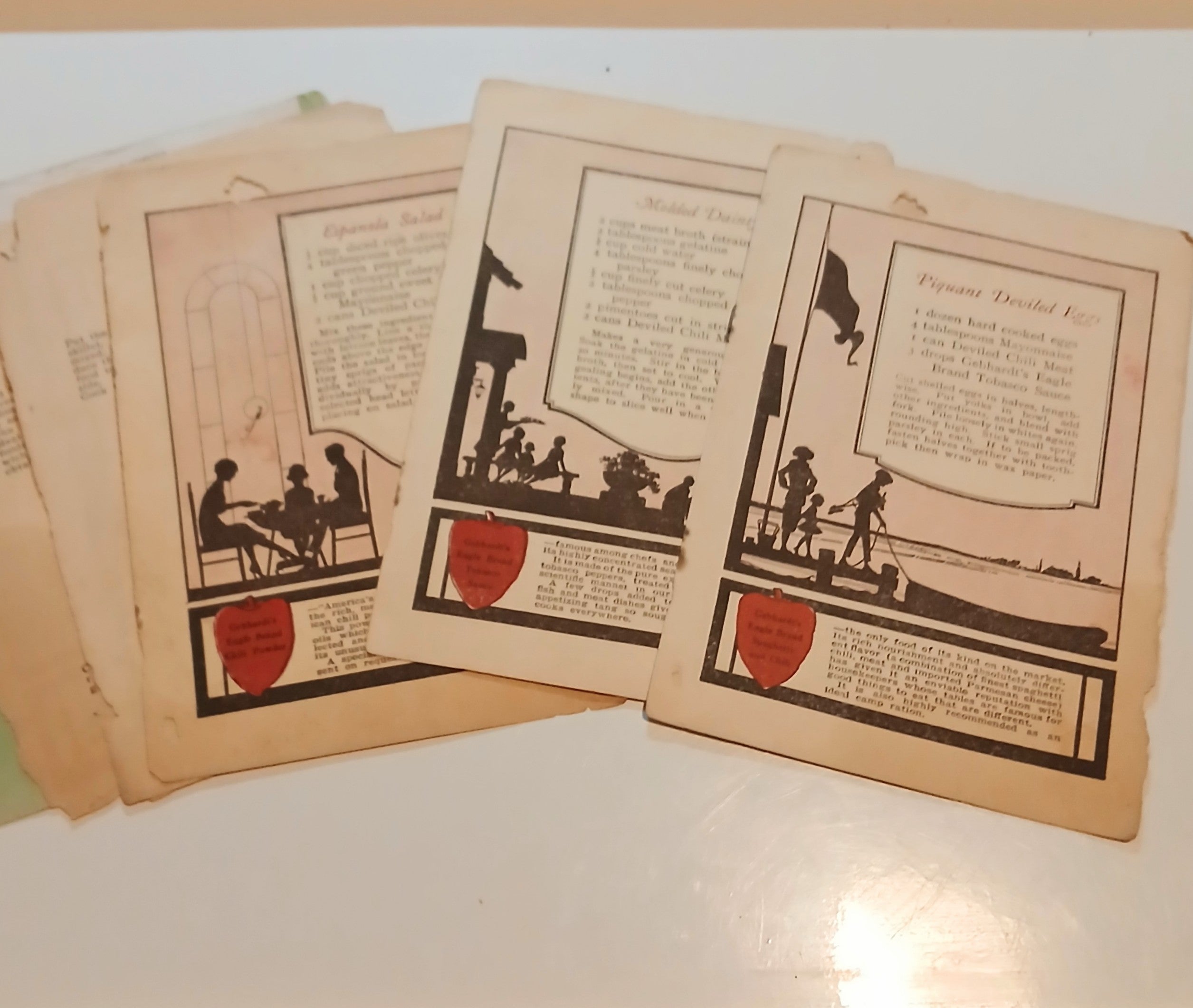 Vintage 1930s Ephemera Lot - Junk Journal Supplies - Recipes, Ads, & Almanac - 1935 1938