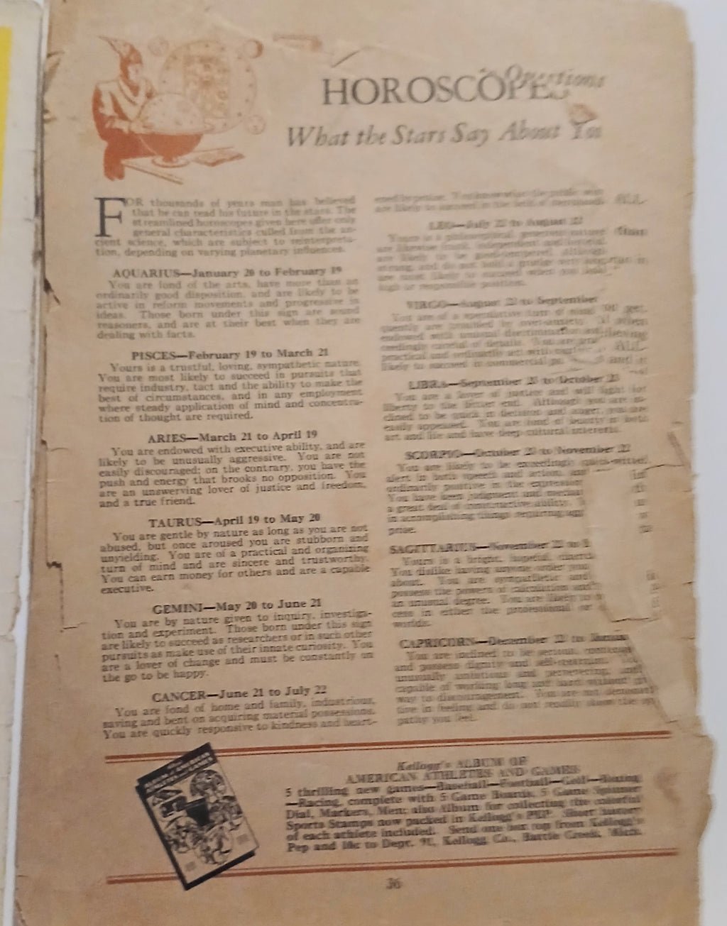 Vintage 1930s Ephemera Lot - Junk Journal Supplies - Recipes, Ads, & Almanac - 1935 1938