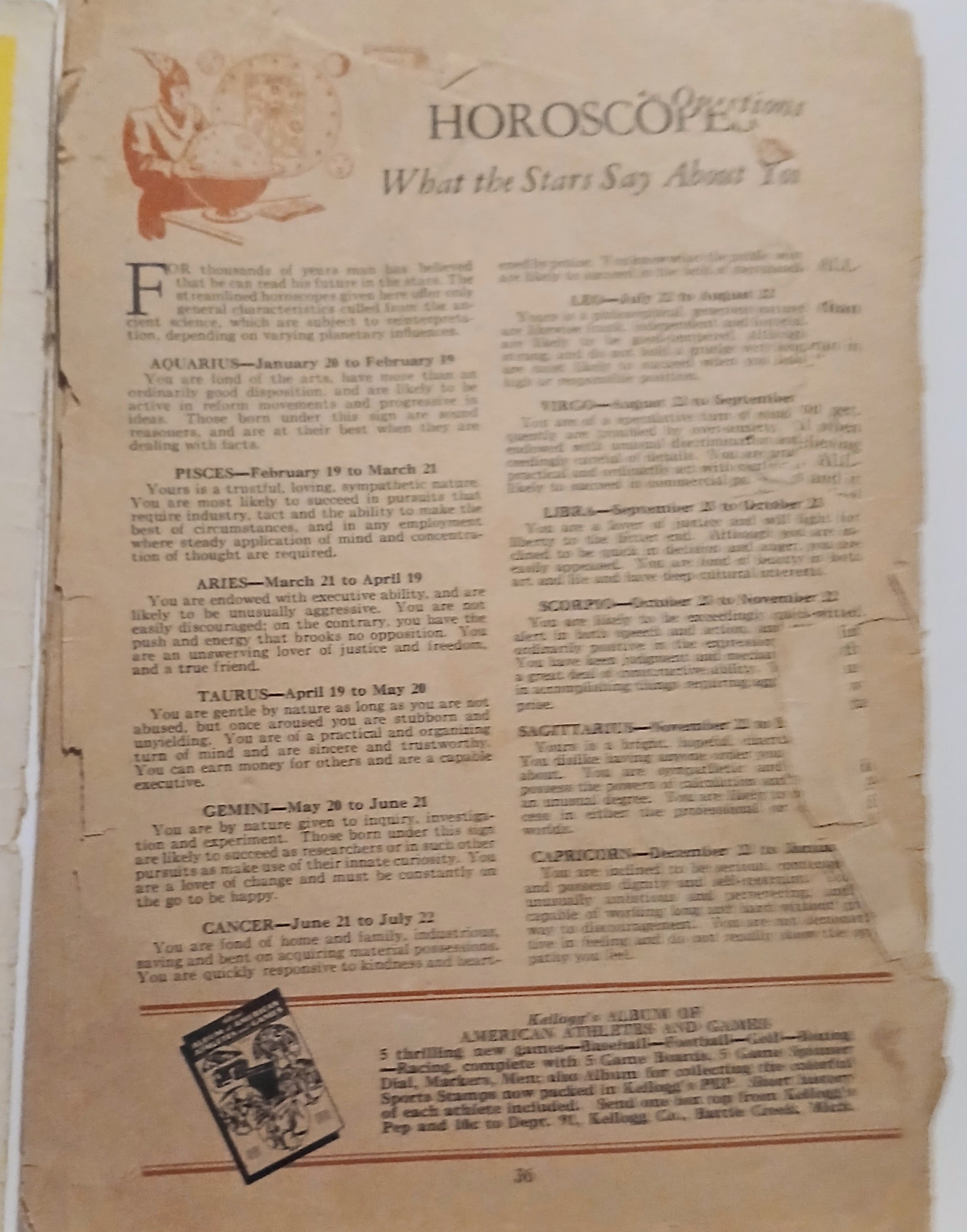 Vintage 1930s Ephemera Lot - Junk Journal Supplies - Recipes, Ads, & Almanac - 1935 1938