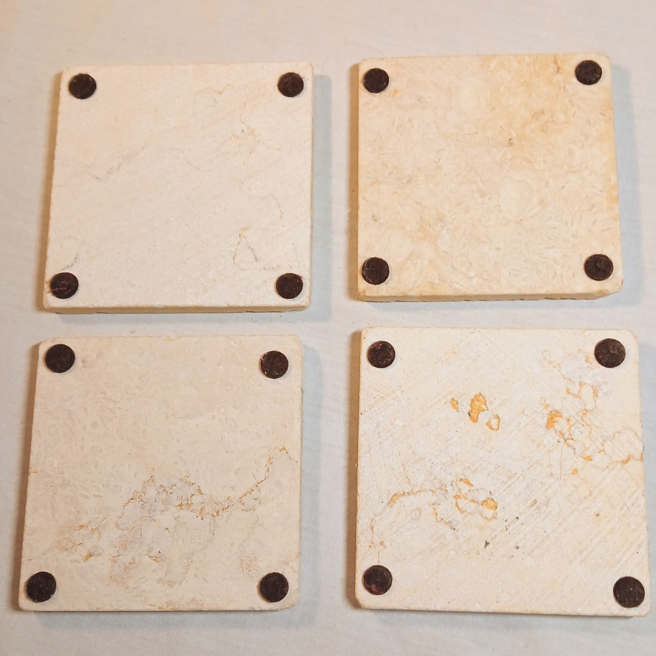 Stone Coasters - leaping Deer Motif - Set of Four