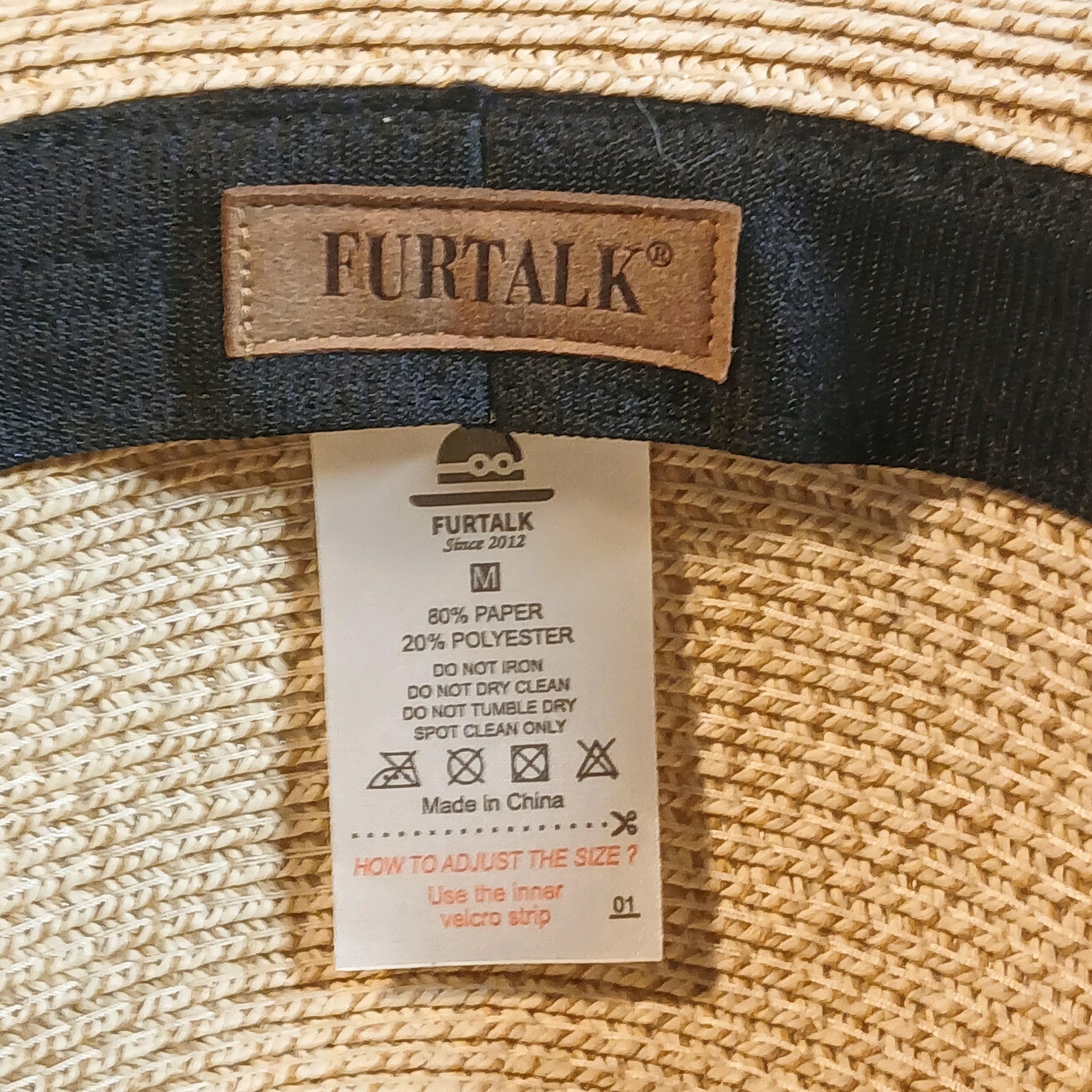 Wide Brim Straw Furtalk Sun Hat