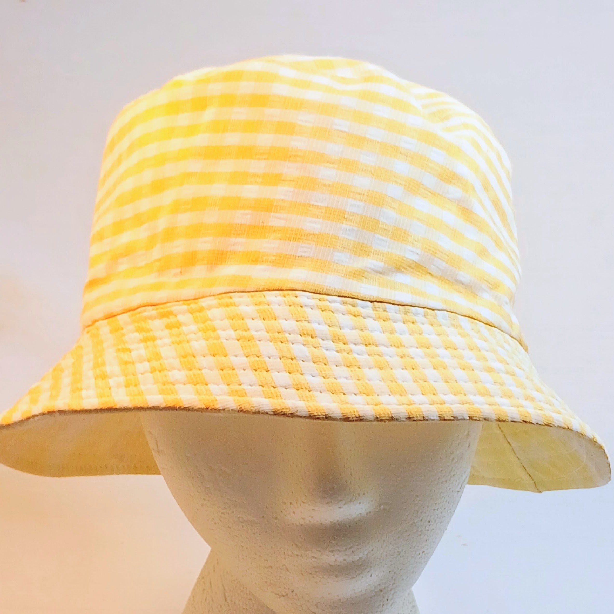 Yellow Gingham Bucket Hat