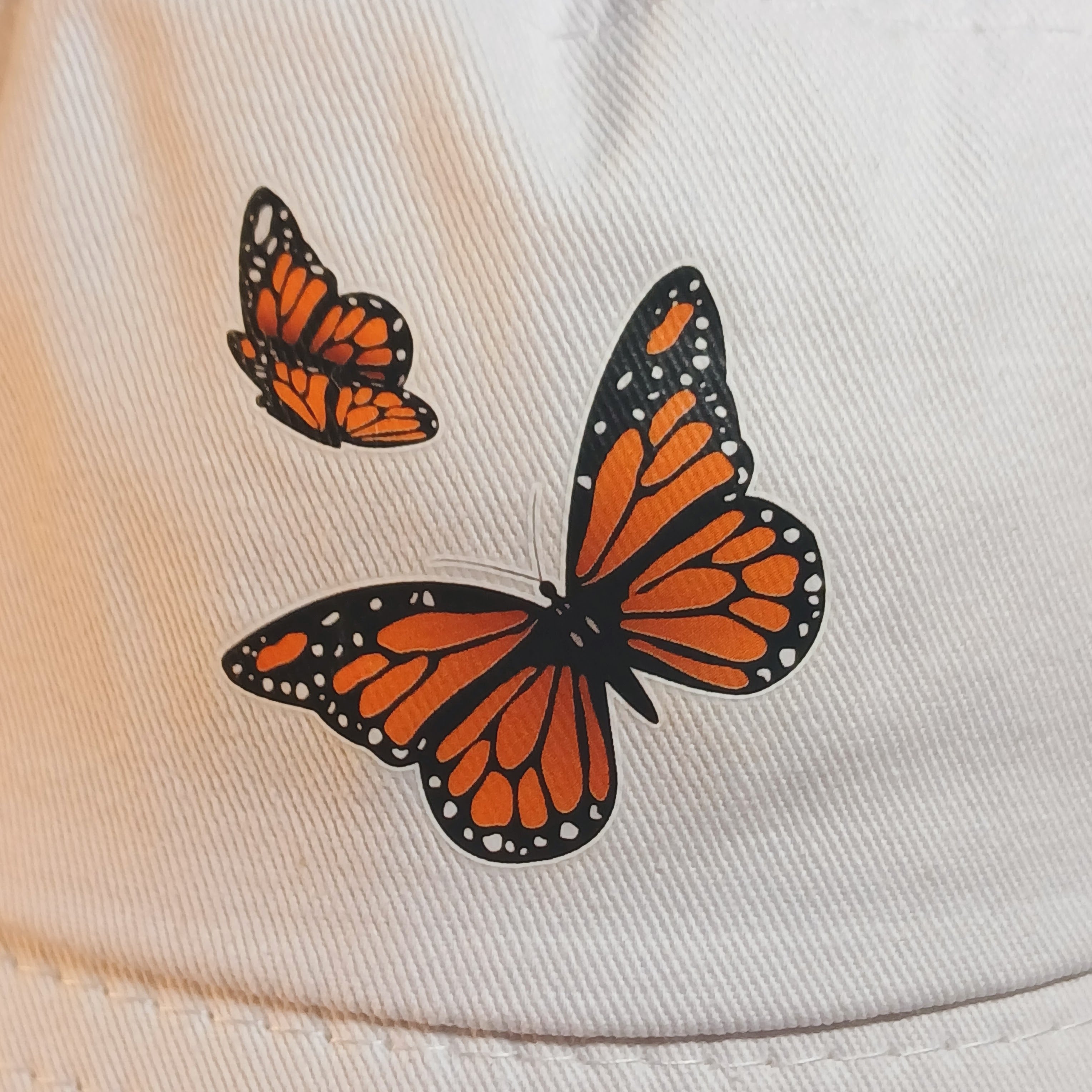 White Butterfly Bucket Hat