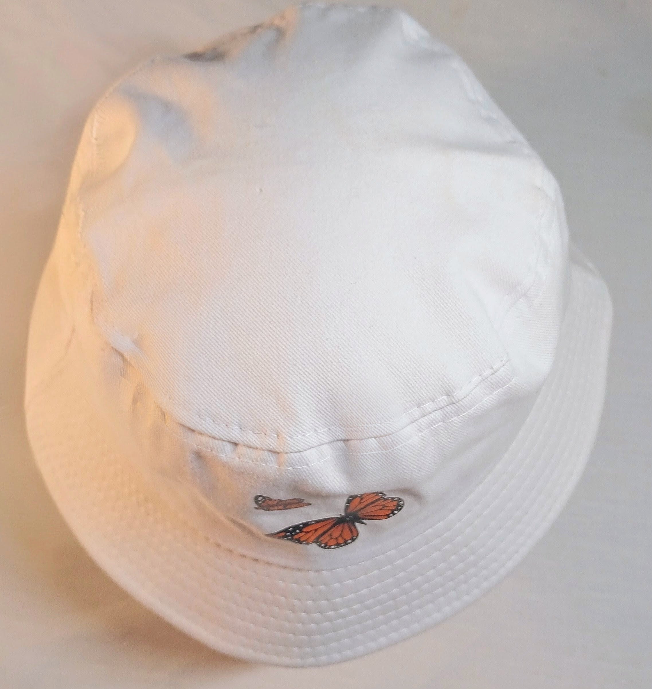 White Butterfly Bucket Hat