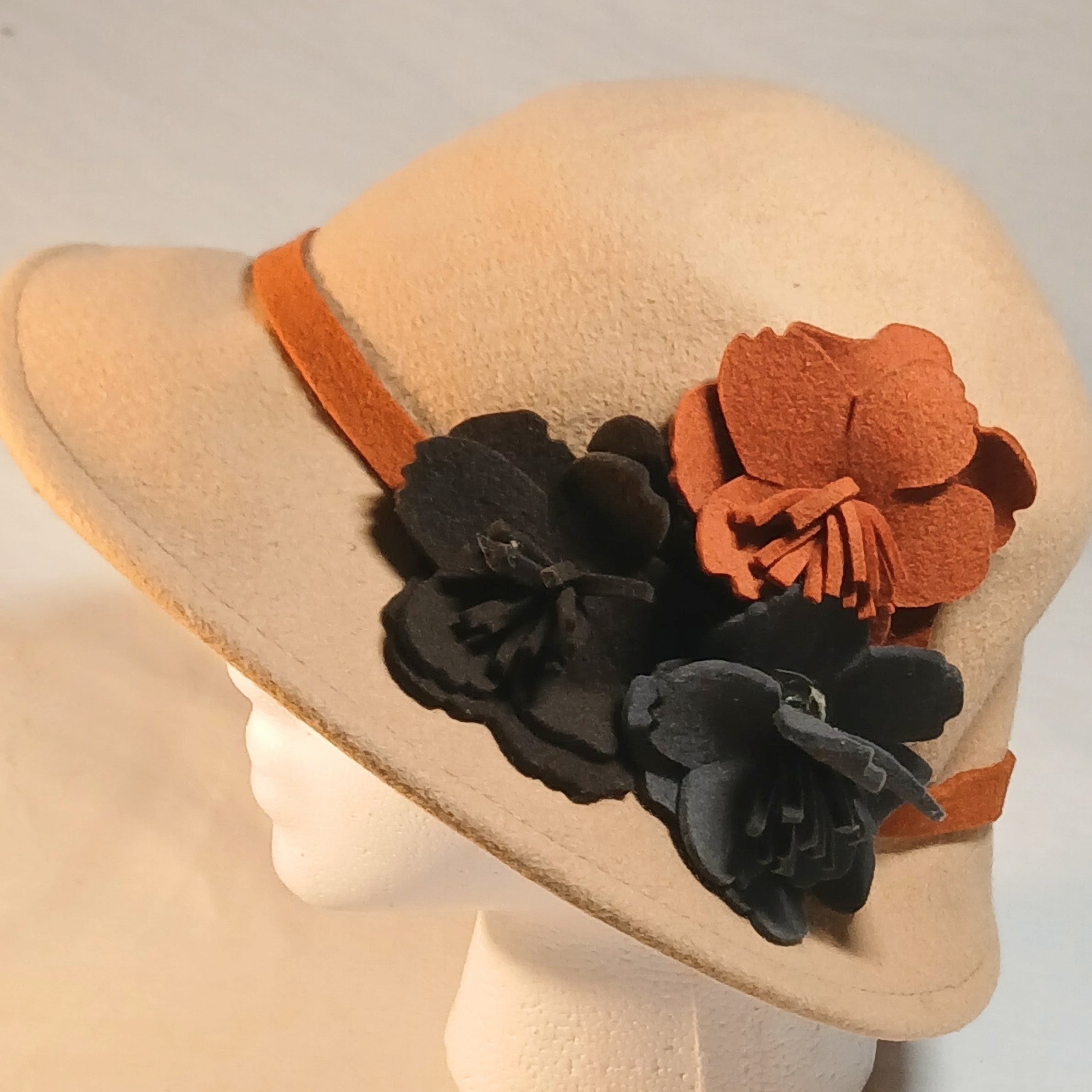 Vintage Inspired Felt Cloche Hat