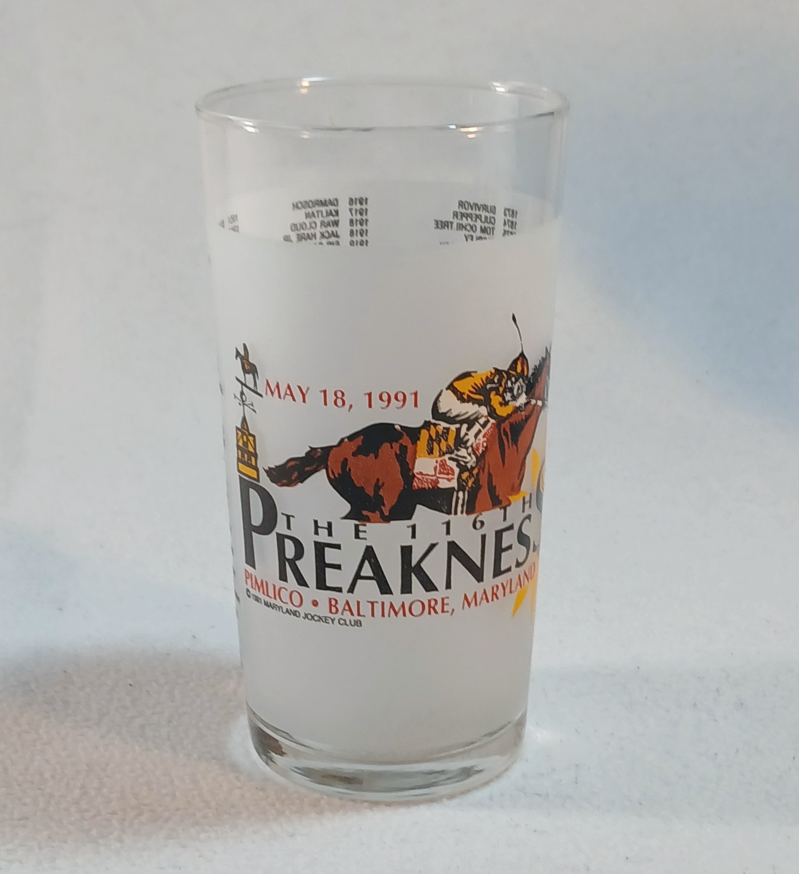 Vintage Promotional Glasses - Disney - Arby's - and The Preakness