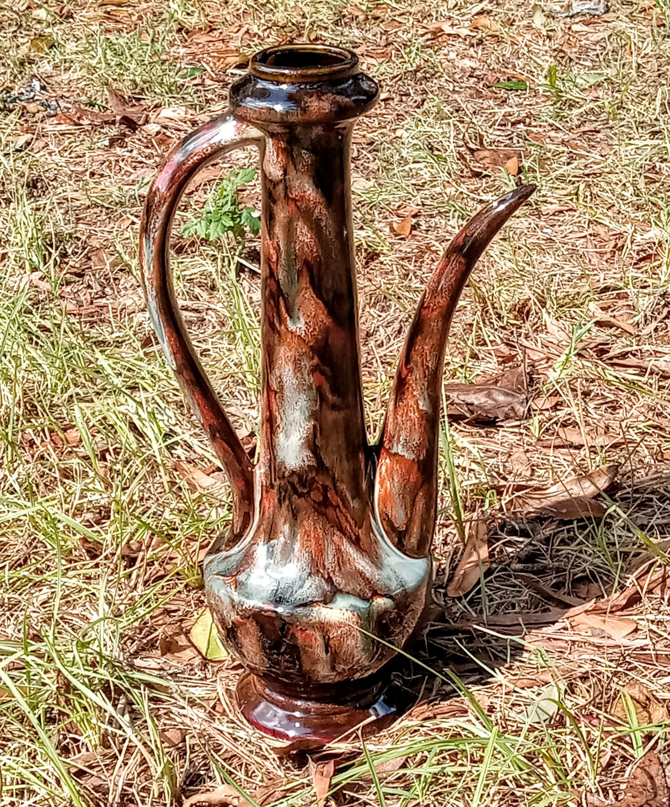 Vintage Ceramic Vase  – 1960s Ozark Earth Glaze - Dryden Pottery