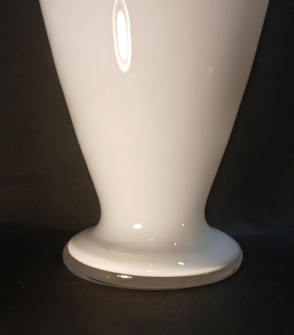 Hand Blown Glass Vase | Vintage Bohemian Opaline
