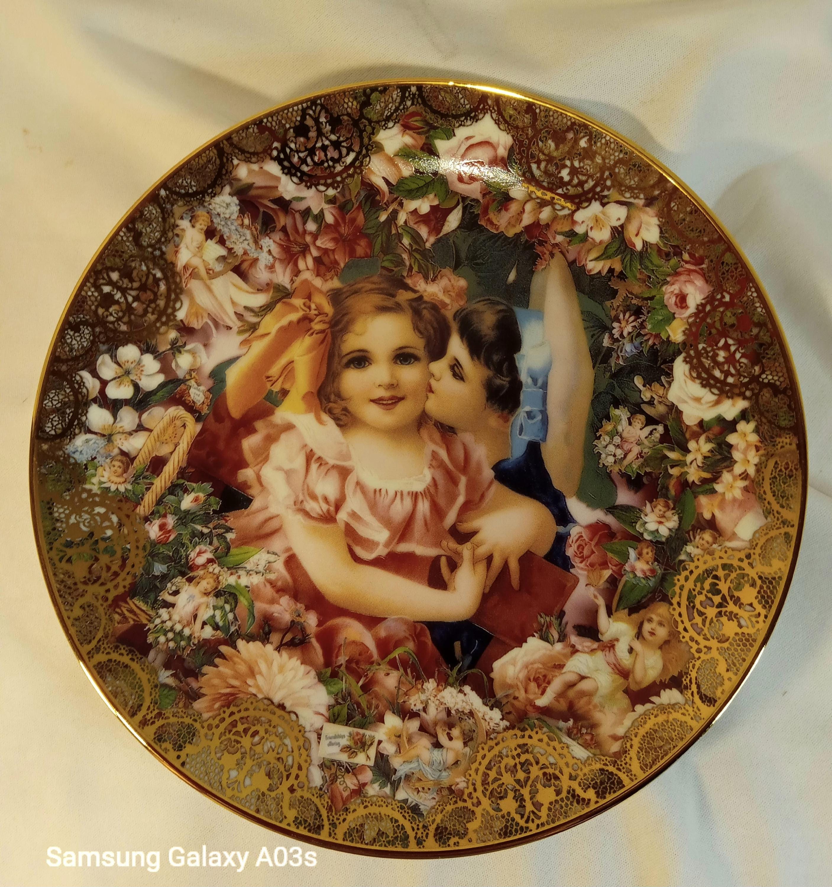 Dearest Kiss 1992 Collectible Porcelain Plate
