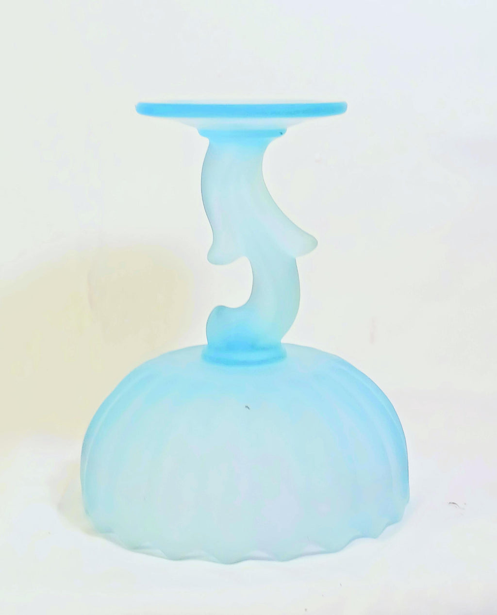 Indiana Glass Blue Satin bowl – Vintage Pedestal Candy Dish