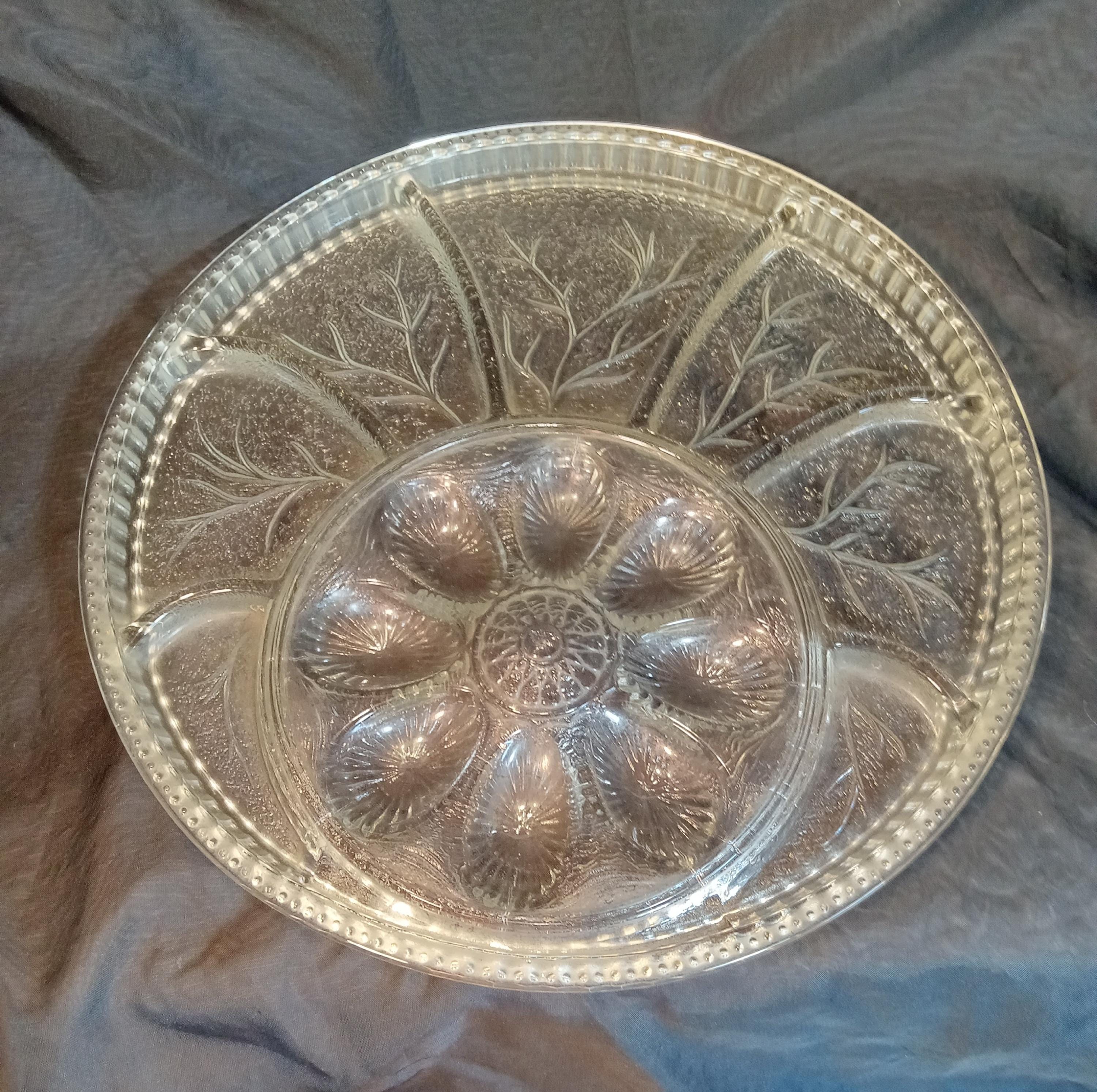Vintage Indiana Glass - Deviled Egg Platter
