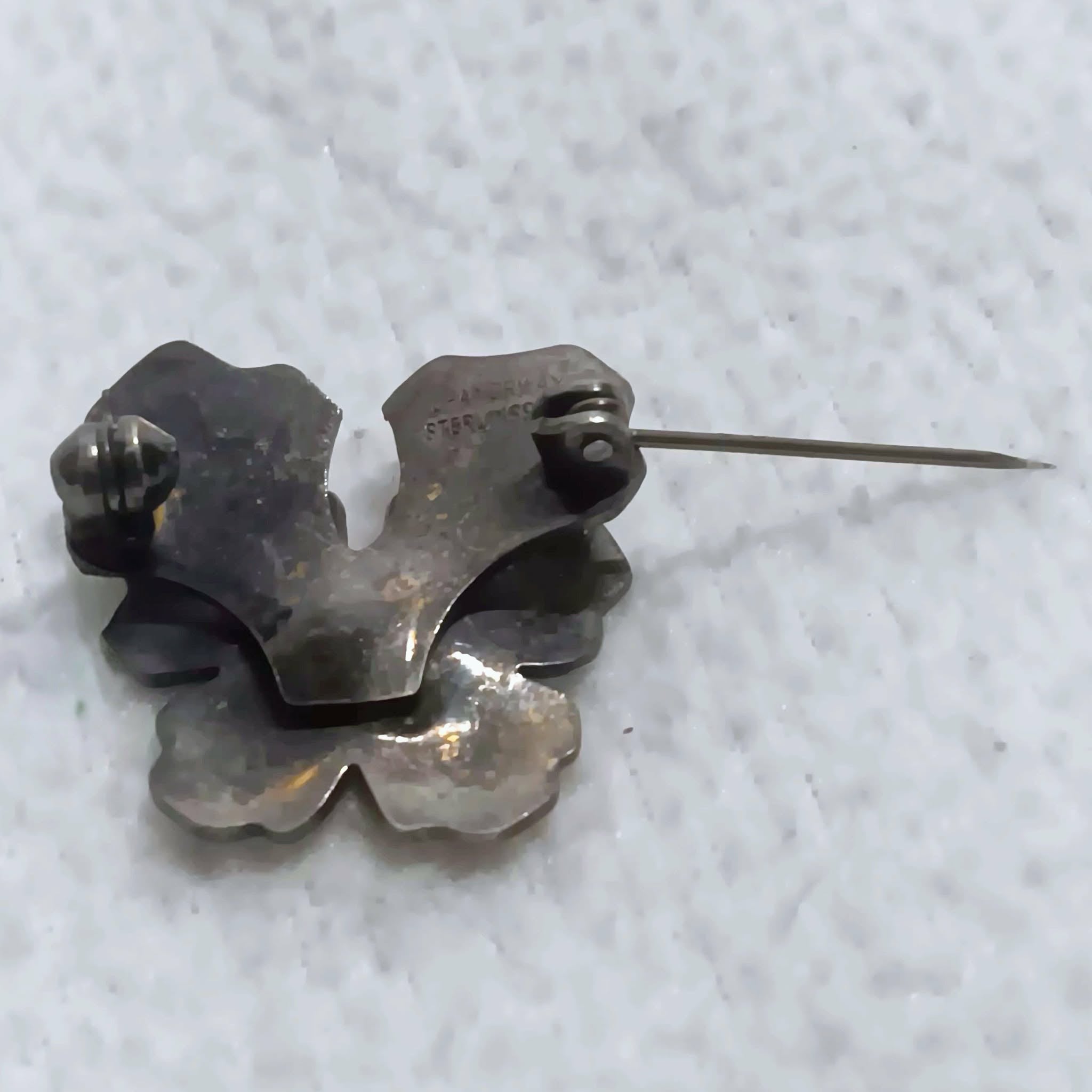 Vintage David Andersen of Norway Pansy Brooch - Sterling Silver & Enamel