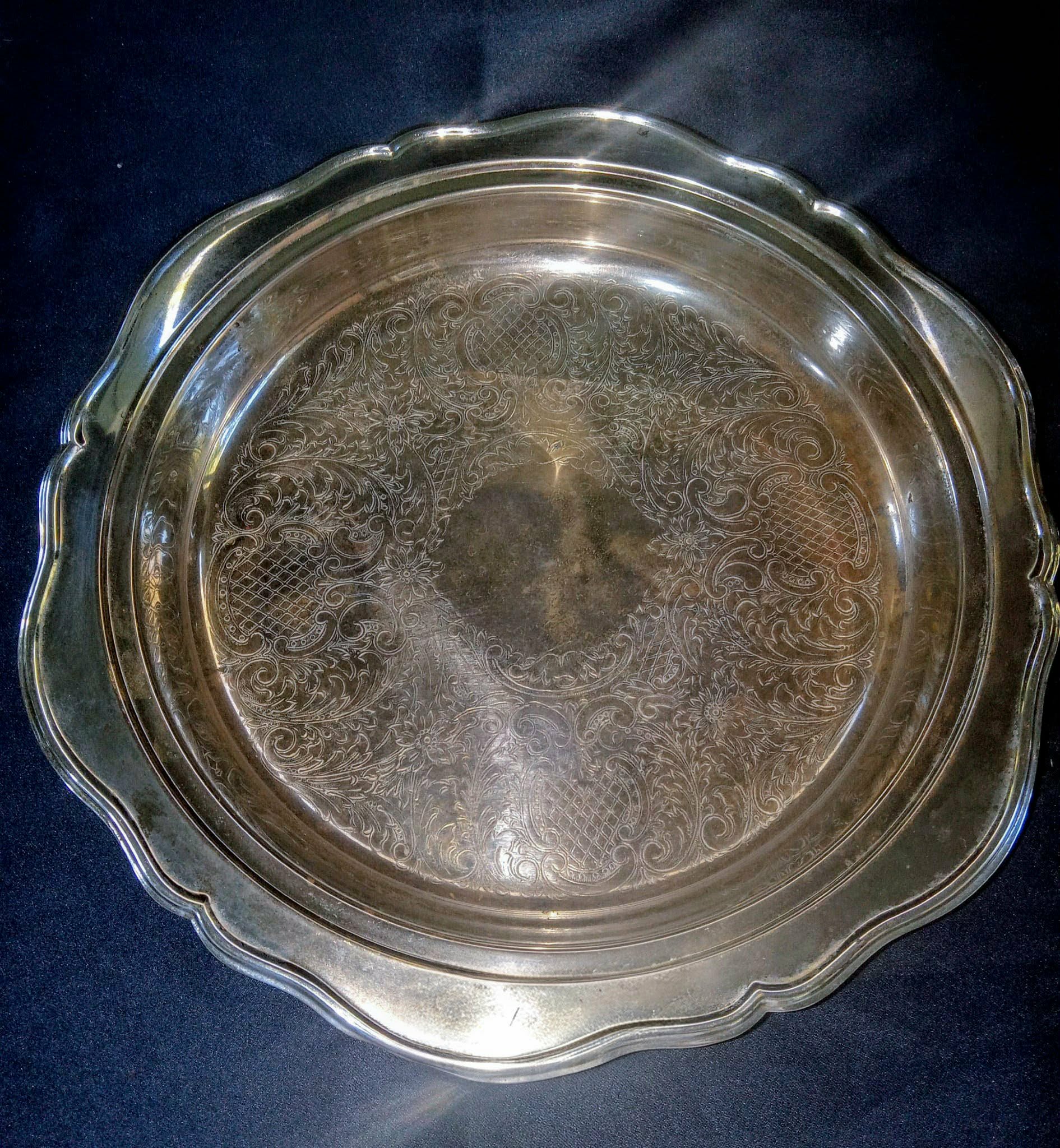 International Silver Footed Serving Tray