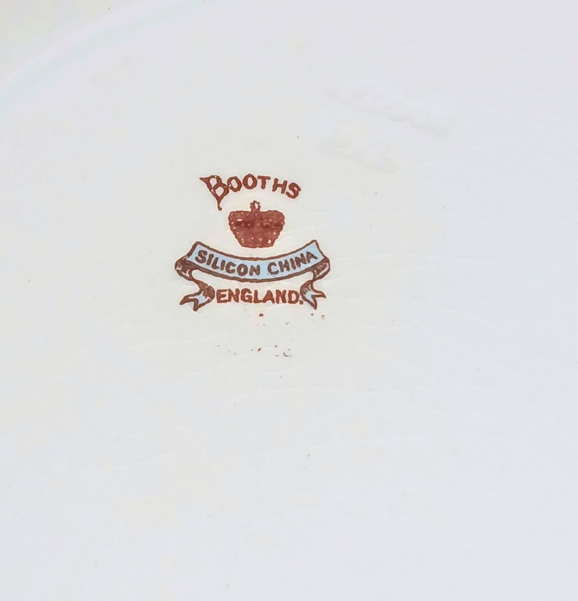 Pair of Antique Booths Silicon China Dinner Plates, England c. 1895–1910