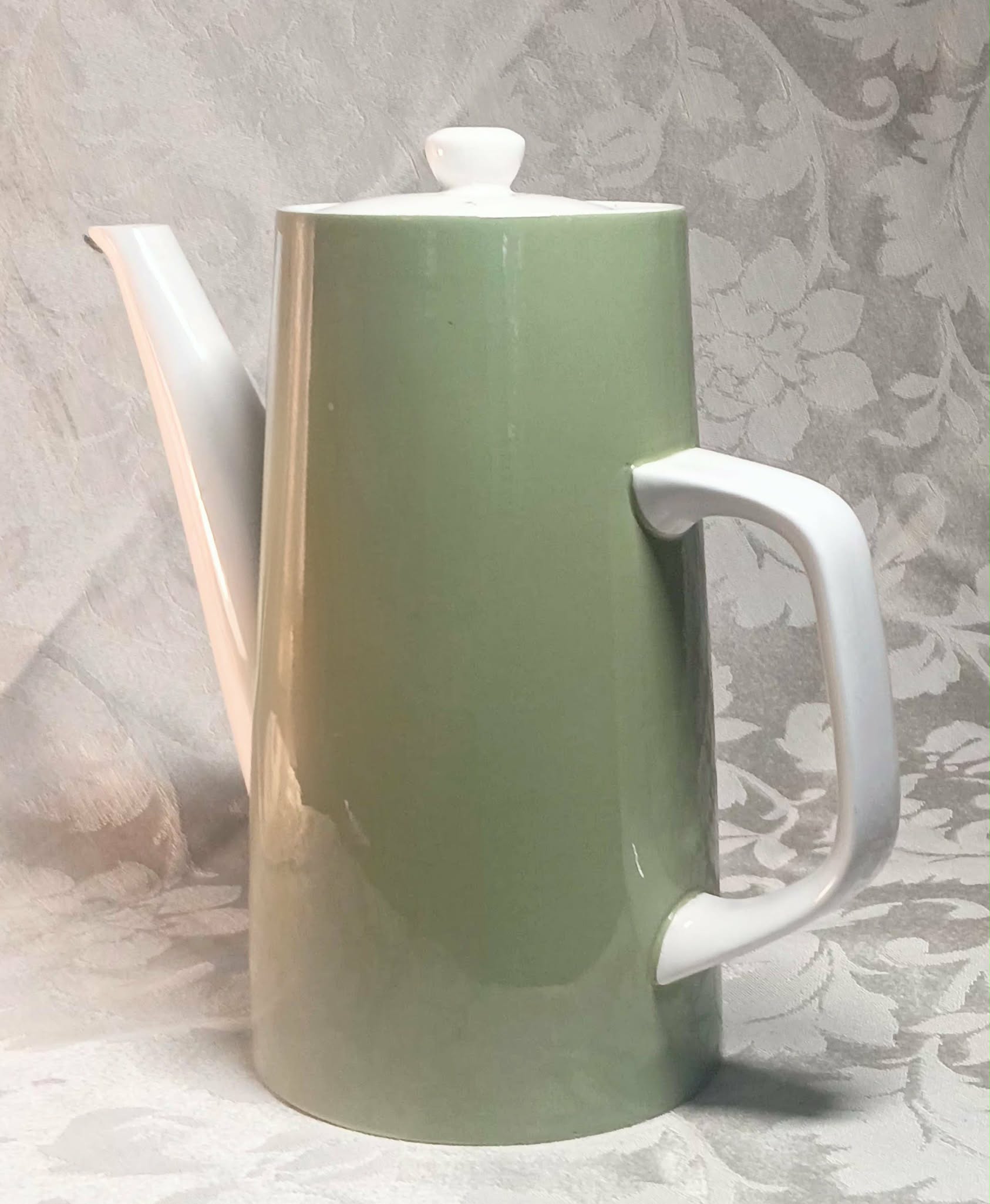 Vintage Coffee Pot - Avocado Green - Mikasa Cera Stone