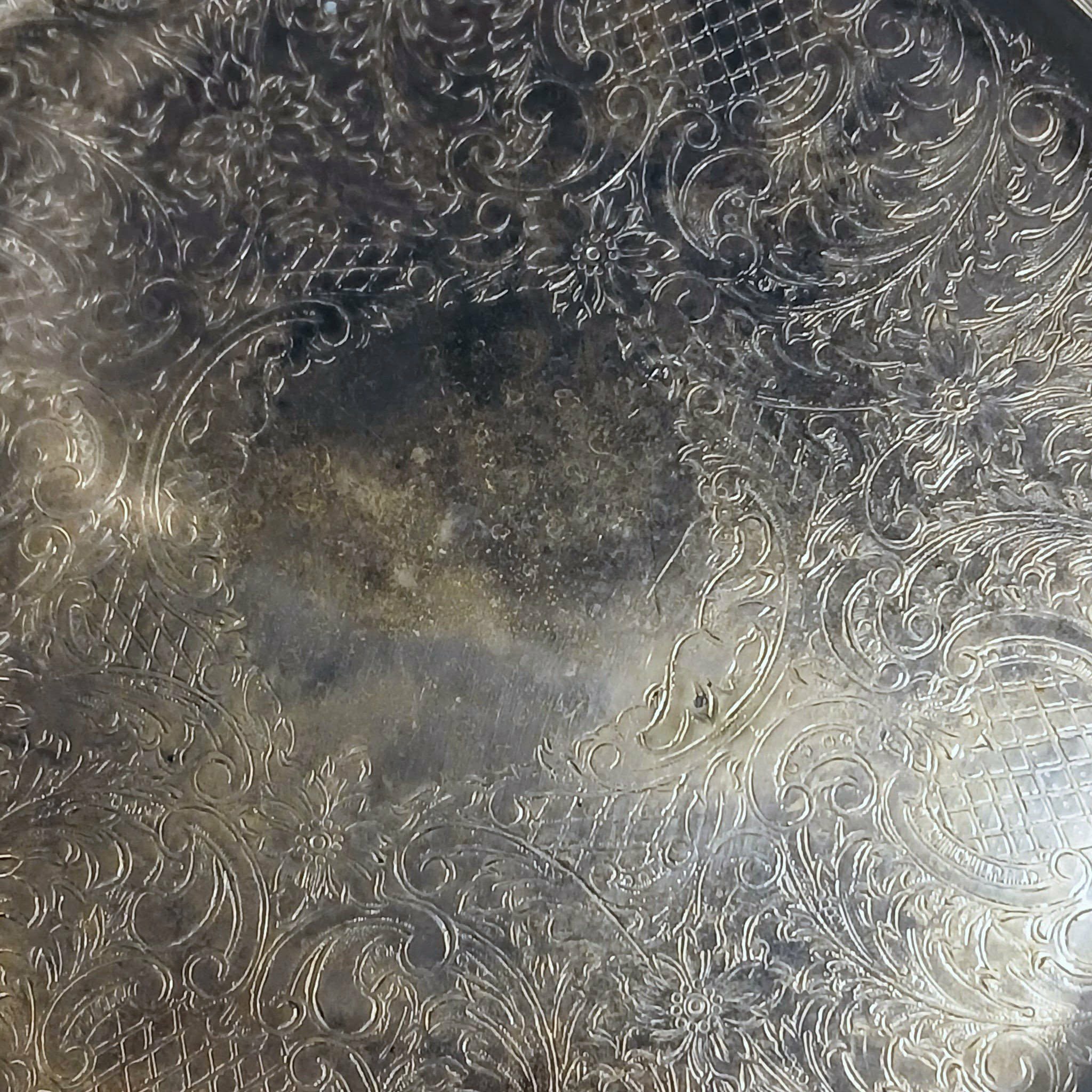 International Silver Footed Serving Tray