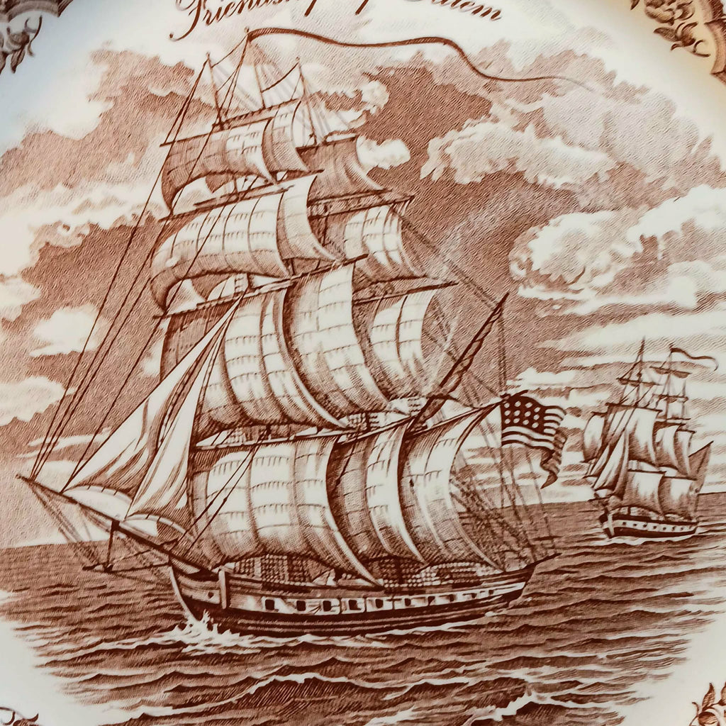 Alfred Meakins "Fair Winds" Dinner Plates - Set of Two - Historical Nautical Theme