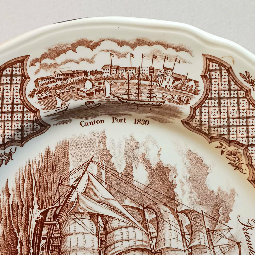 Alfred Meakins "Fair Winds" Dinner Plates - Set of Two - Historical Nautical Theme