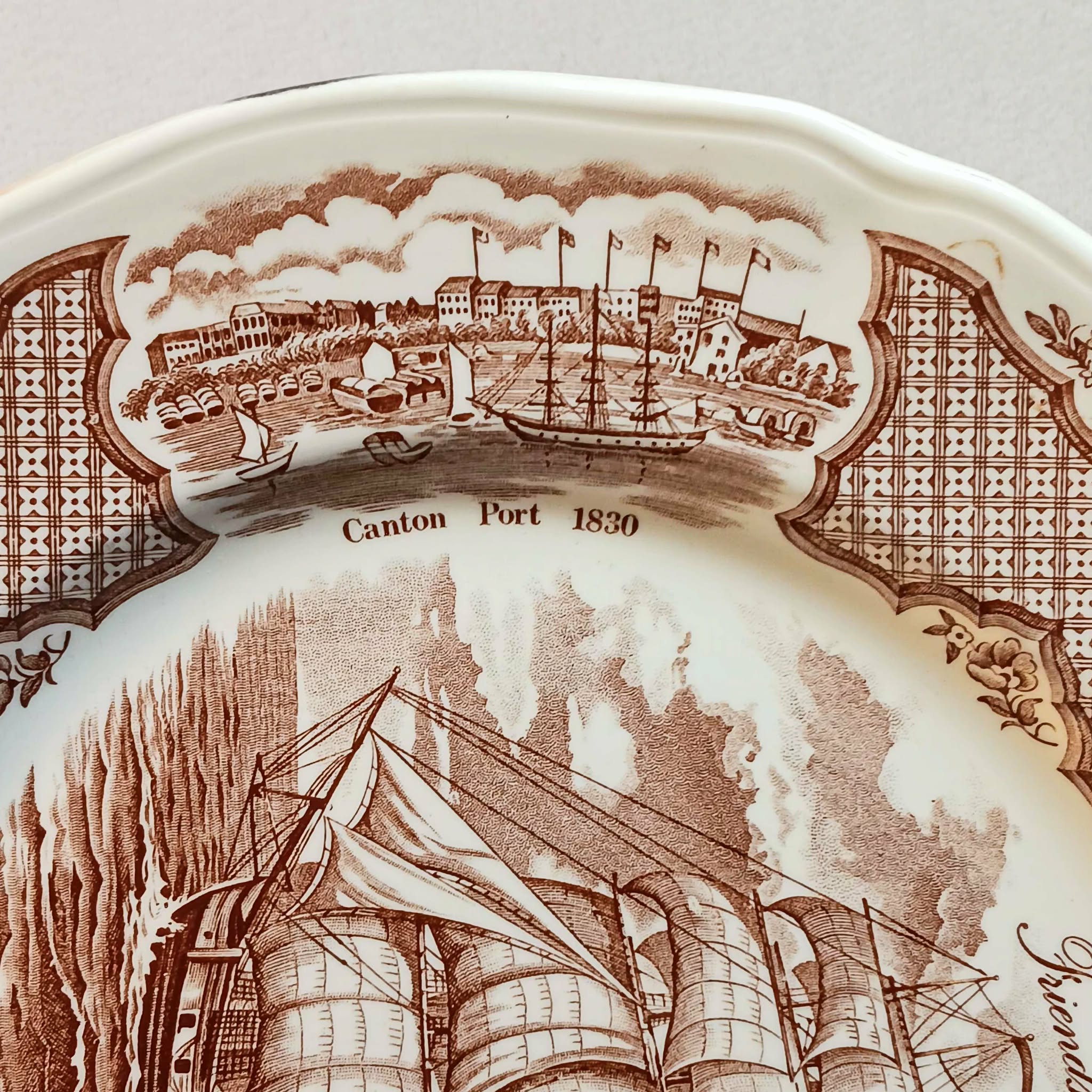 Alfred Meakins "Fair Winds" Dinner Plates - Set of Two - Historical Nautical Theme