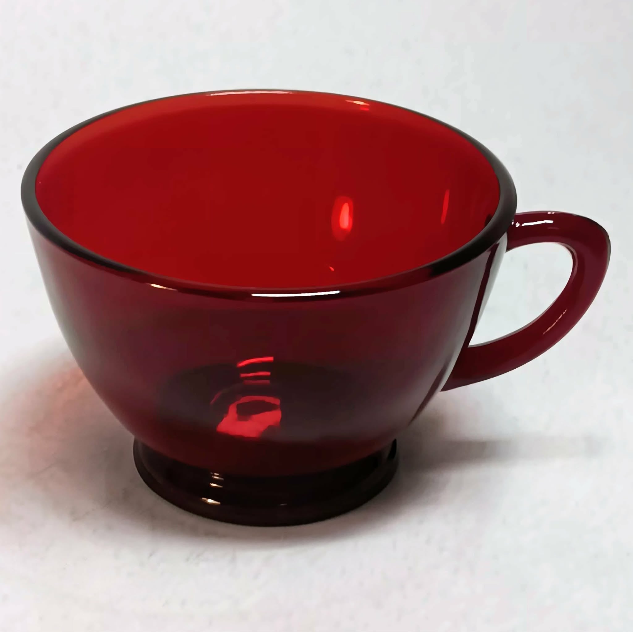Vintage Tea Cups - Anchor Hocking Royal Red - Set of Two