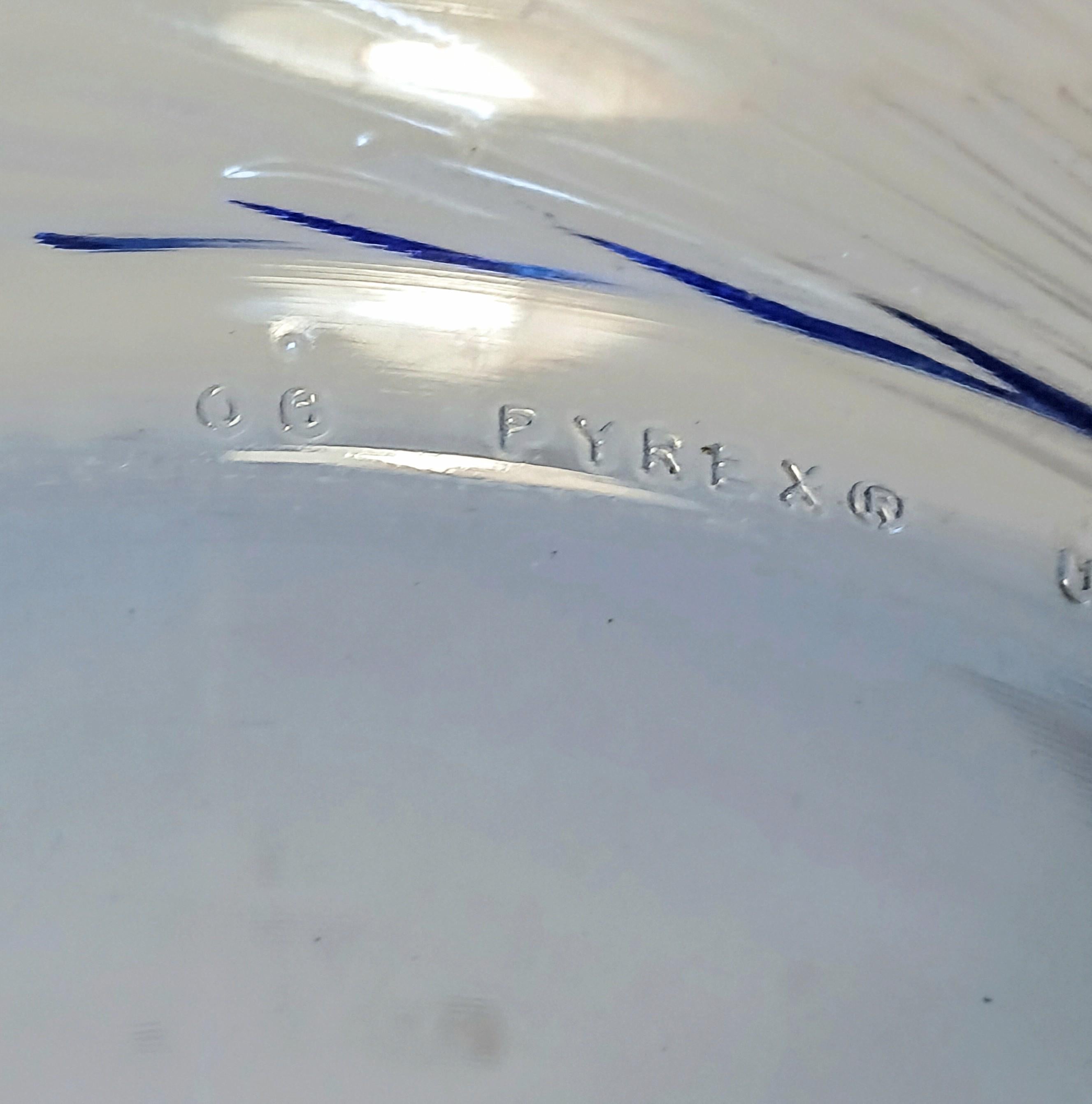 Vintage Pyrex Festiva Cobalt Blue Swirl Dinner Plates | Set of 6
