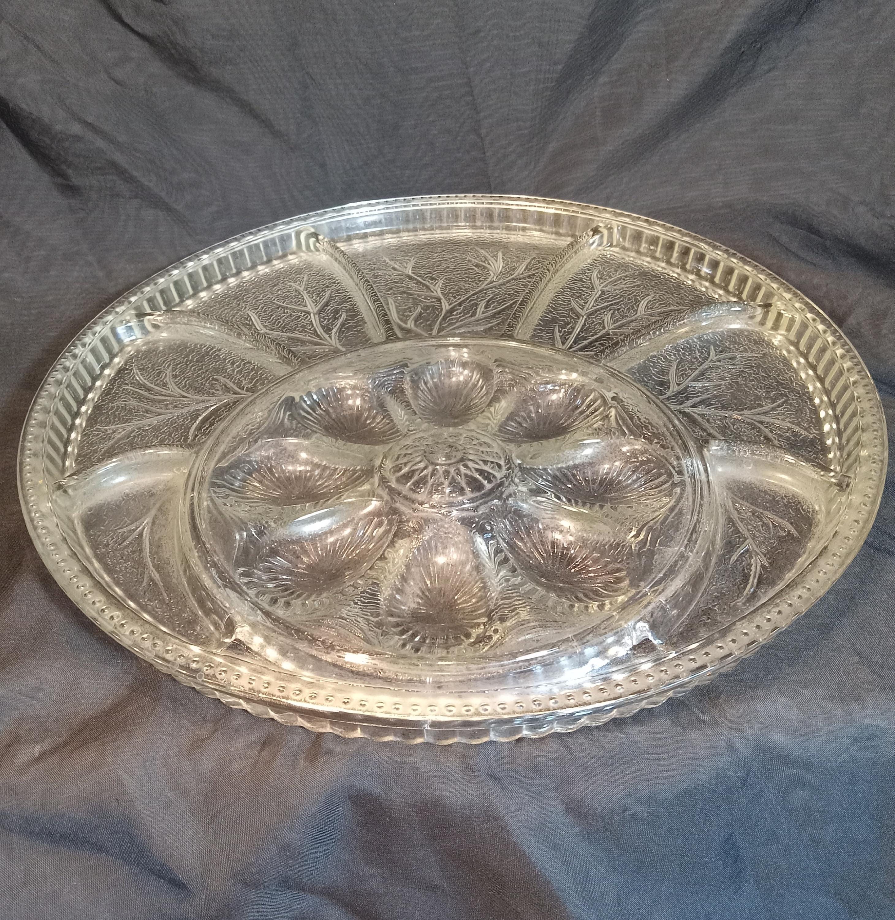 Vintage Indiana Glass - Deviled Egg Platter