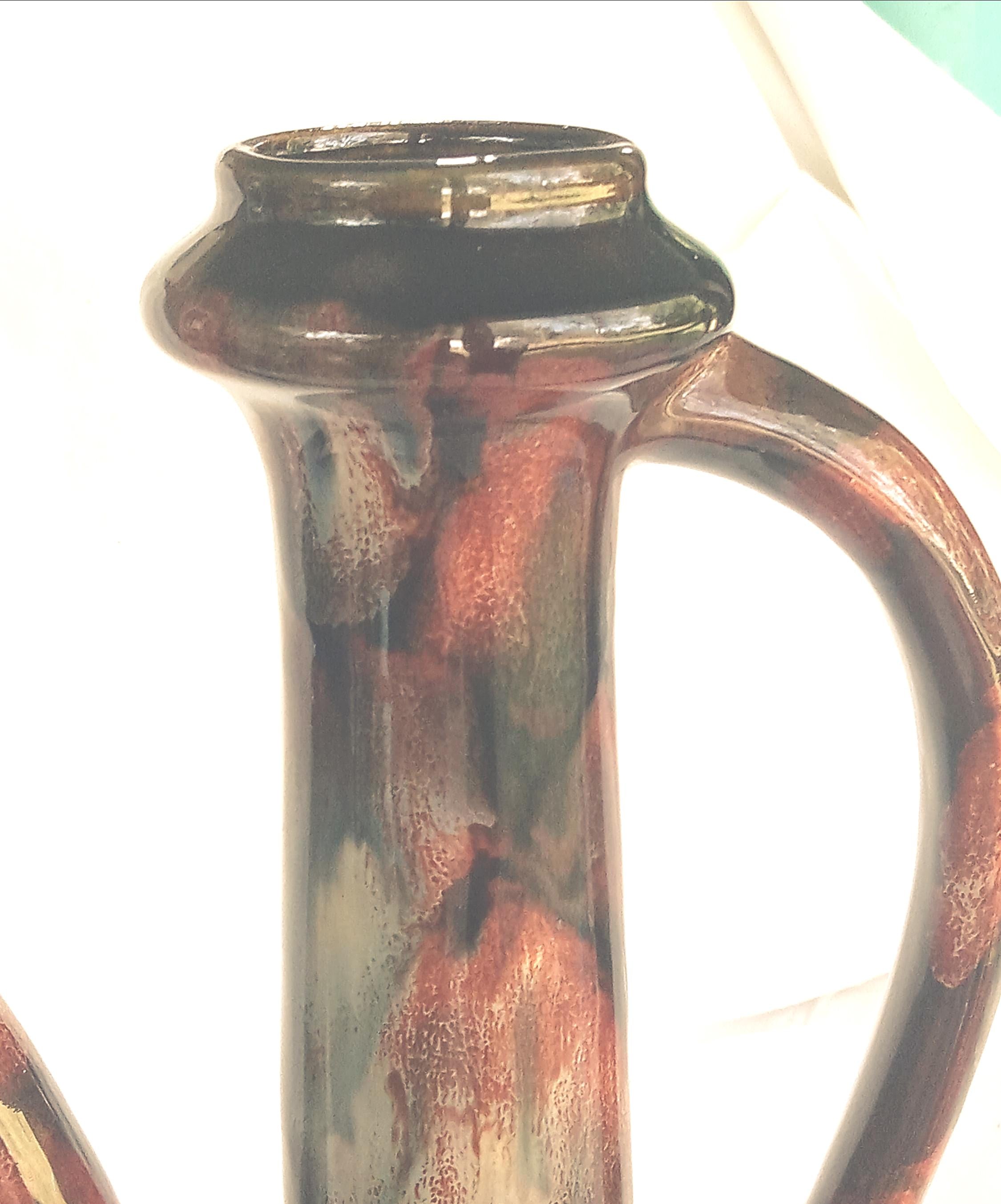 Vintage Ceramic Vase  – 1960s Ozark Earth Glaze - Dryden Pottery