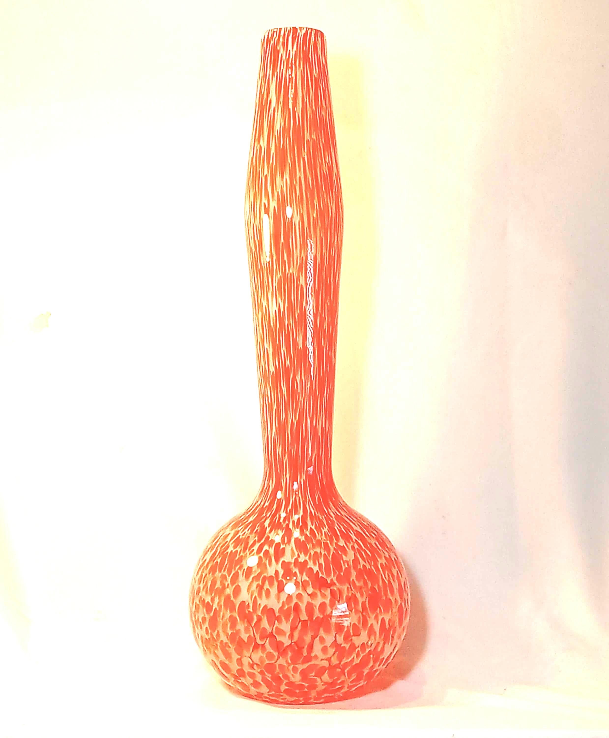 Hand-Blown Art Glass Vase