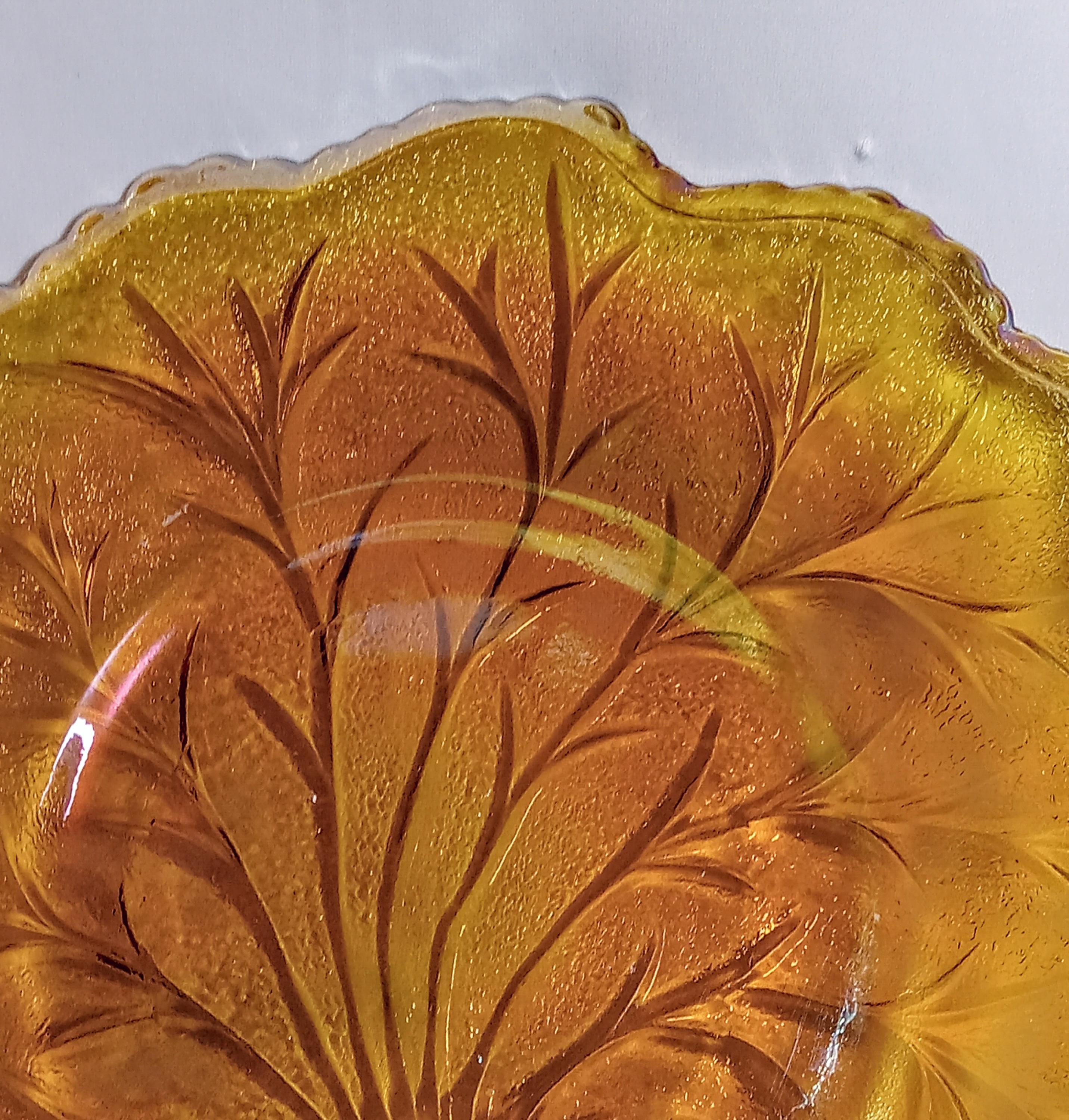Indiana Glass Vintage Marigold Carnival Glass – Tree of Life Plate