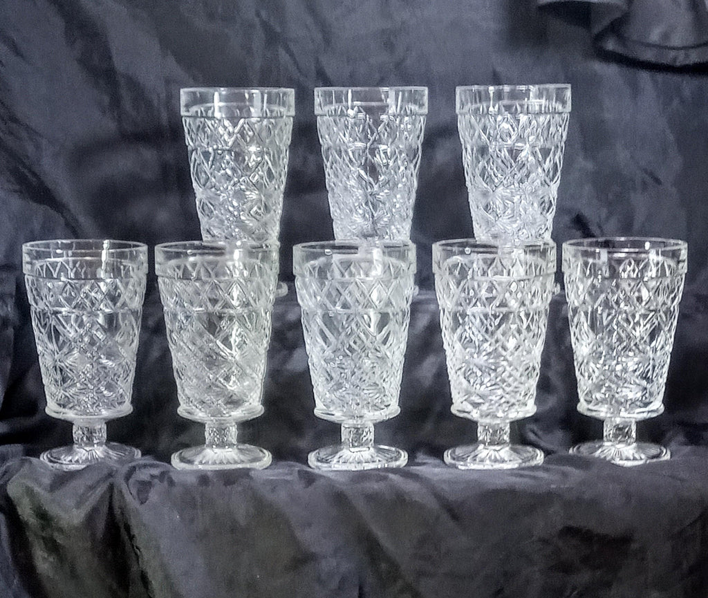 Vintage Hazel-Atlas Glass Goblets - Big Top Peanut Butter Promotion - Set of Four