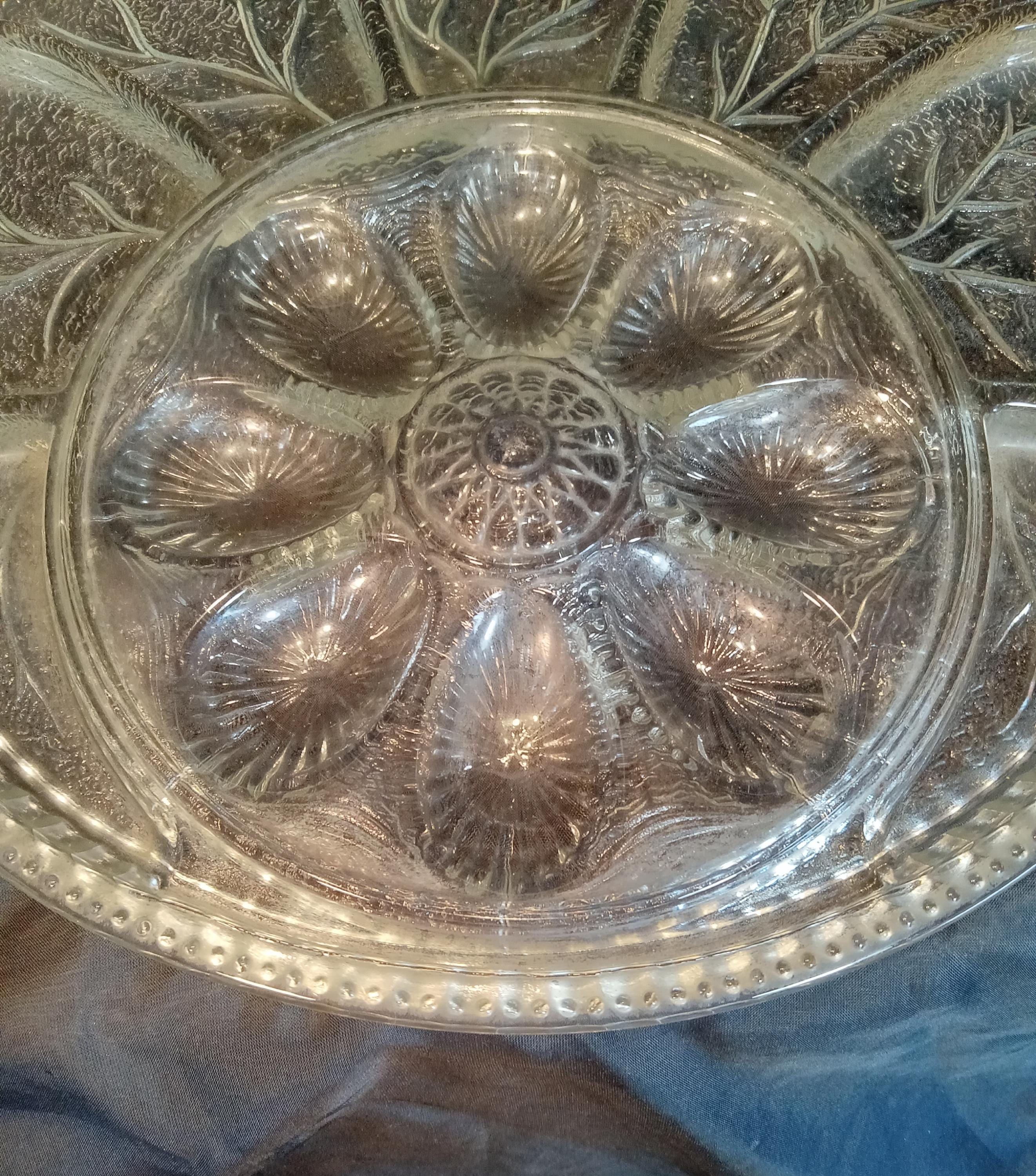 Vintage Indiana Glass - Deviled Egg Platter