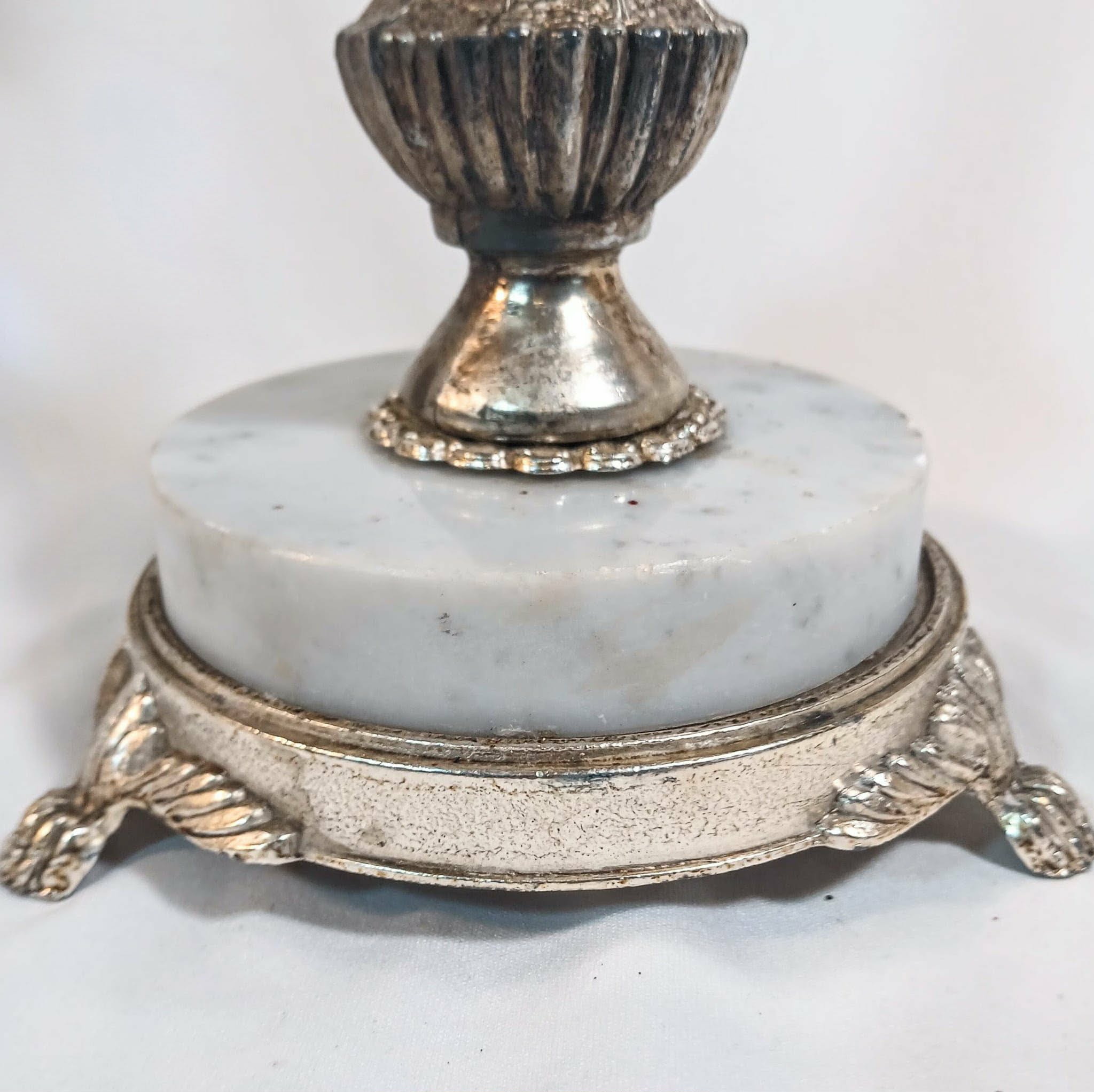 Vintage Hollywood Regency Candelabra - 5 Arm - Marble Base