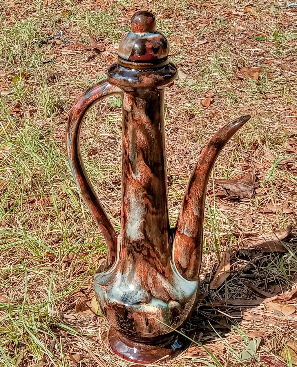 Vintage Ceramic Vase  – 1960s Ozark Earth Glaze - Dryden Pottery