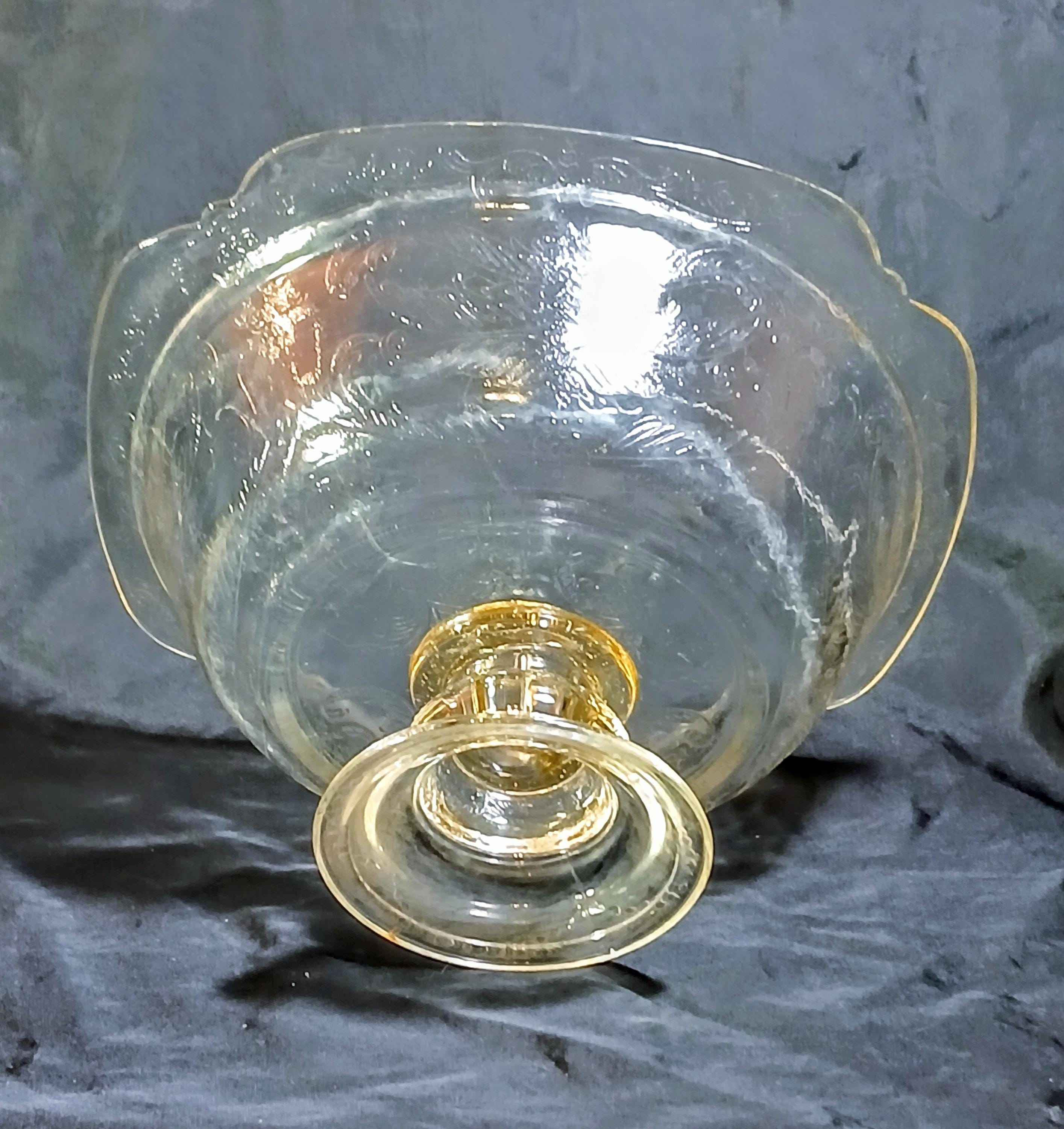 Vintage Indiana Glass Pedestal Fruit Bowl - Recollection Line
