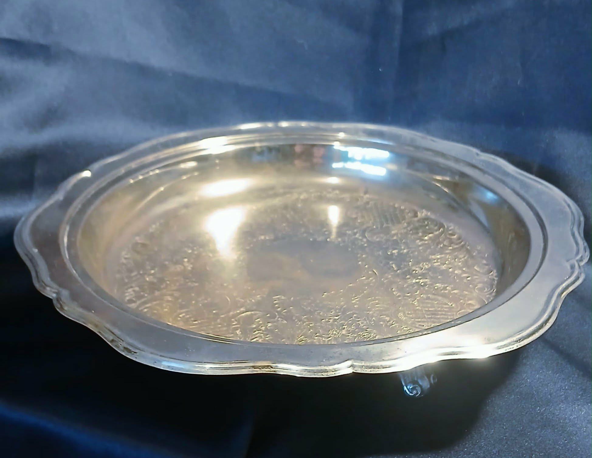International Silver Footed Serving Tray