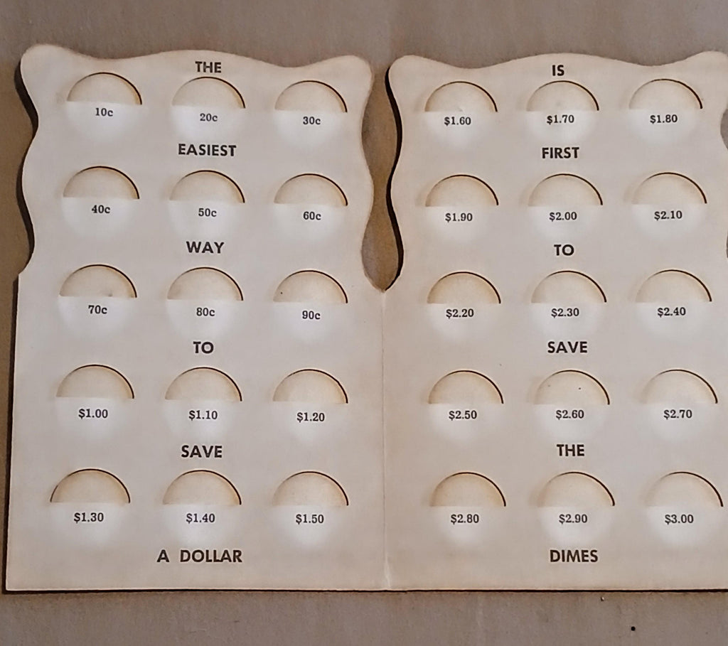 Vintage 1950s Bank & Credit Union Coin Saver / Dime Saver Folders