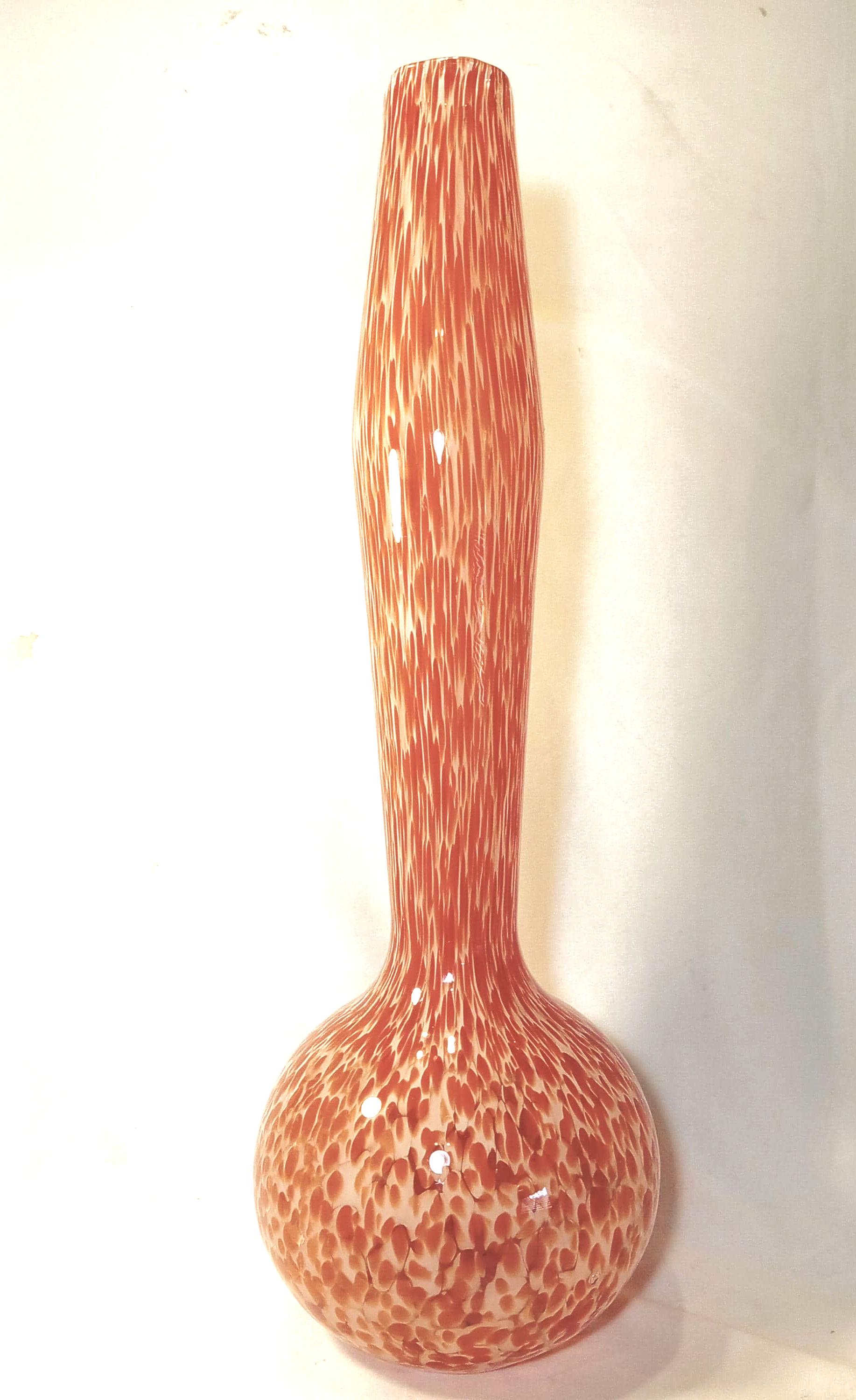 Hand-Blown Art Glass Vase