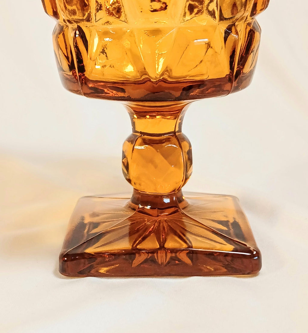 Indiana Glass Amber Wine Glasses - 1970s
