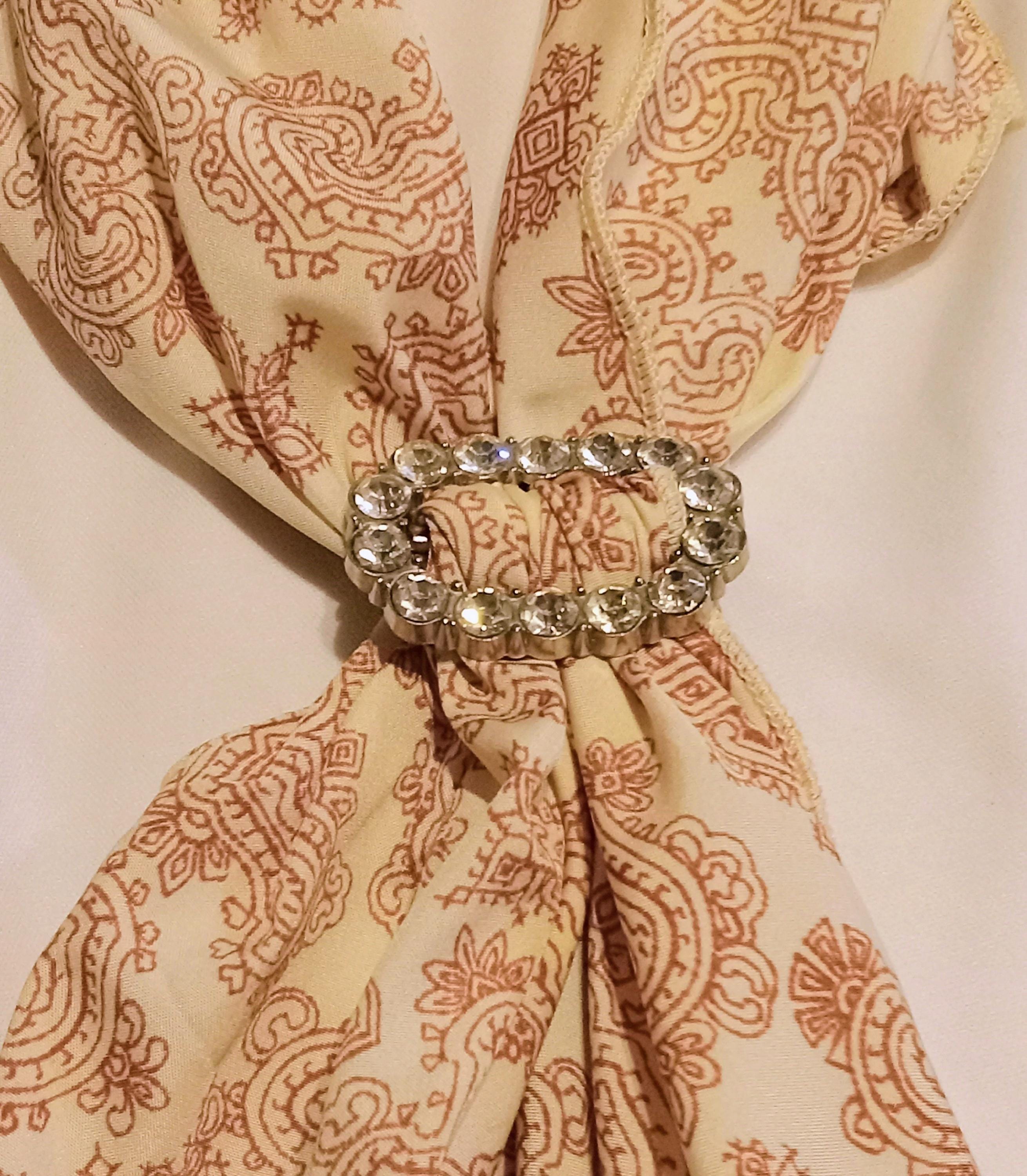 Vintage Rhinestone Scarf Buckles