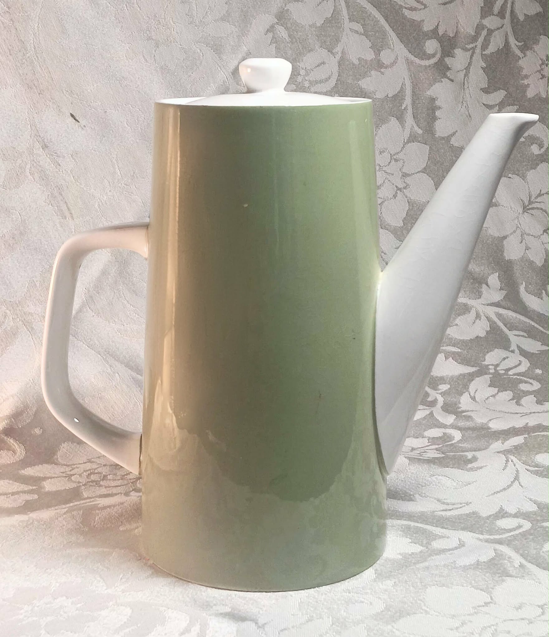 Vintage Coffee Pot - Avocado Green - Mikasa Cera Stone