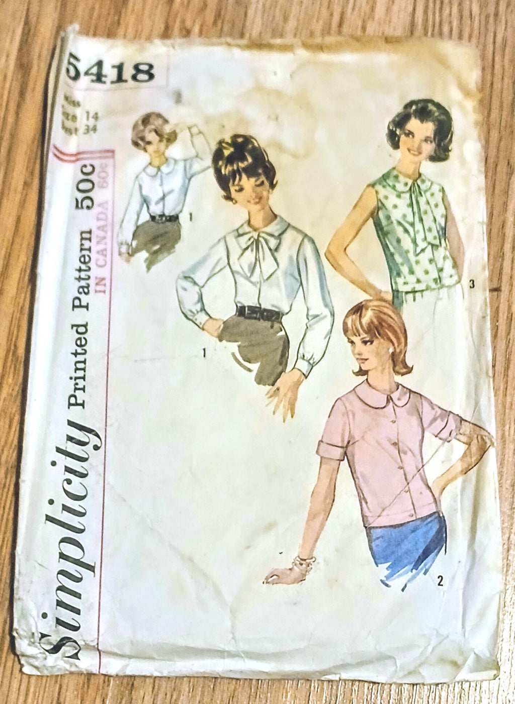Vintage Simplicity 1950s Sewing Pattern Lot | Dresses & Blouses