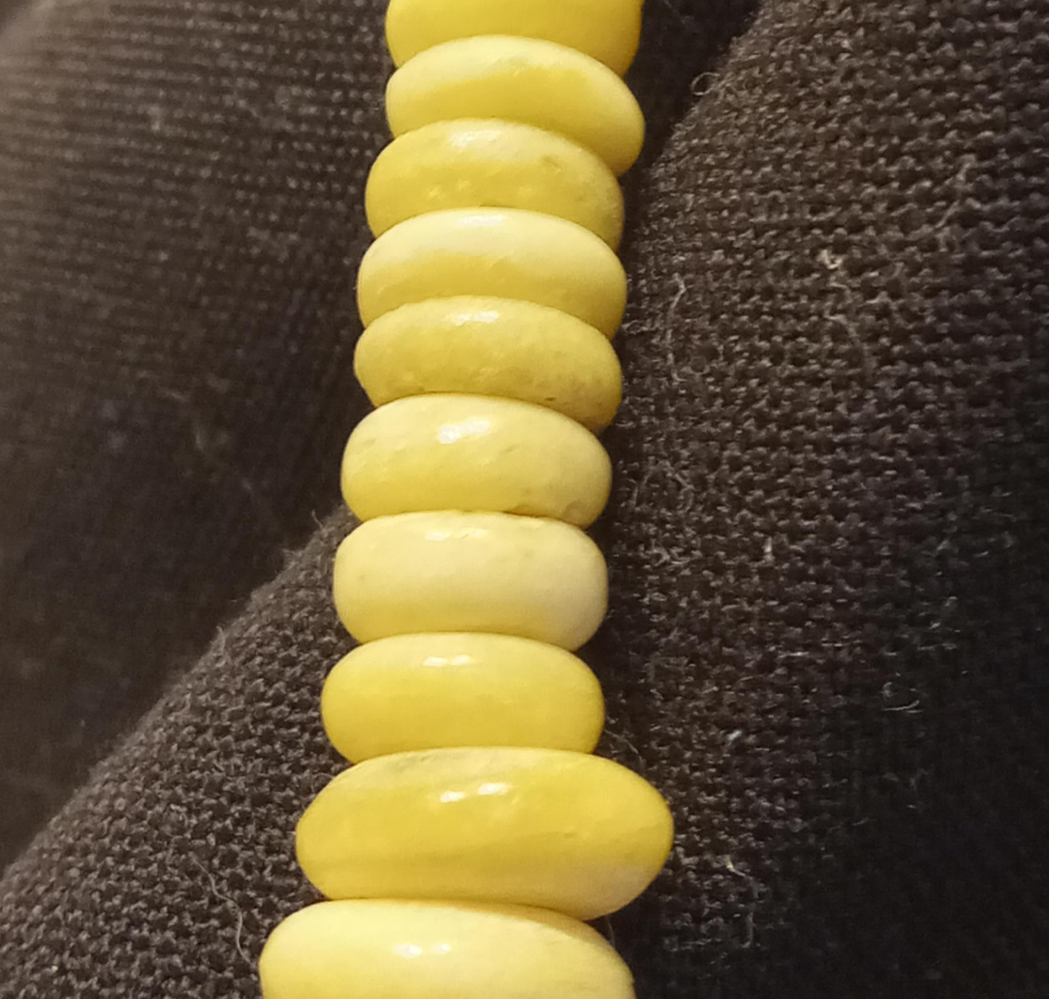 Vintage Bone Bead Necklace - Ox Bone
