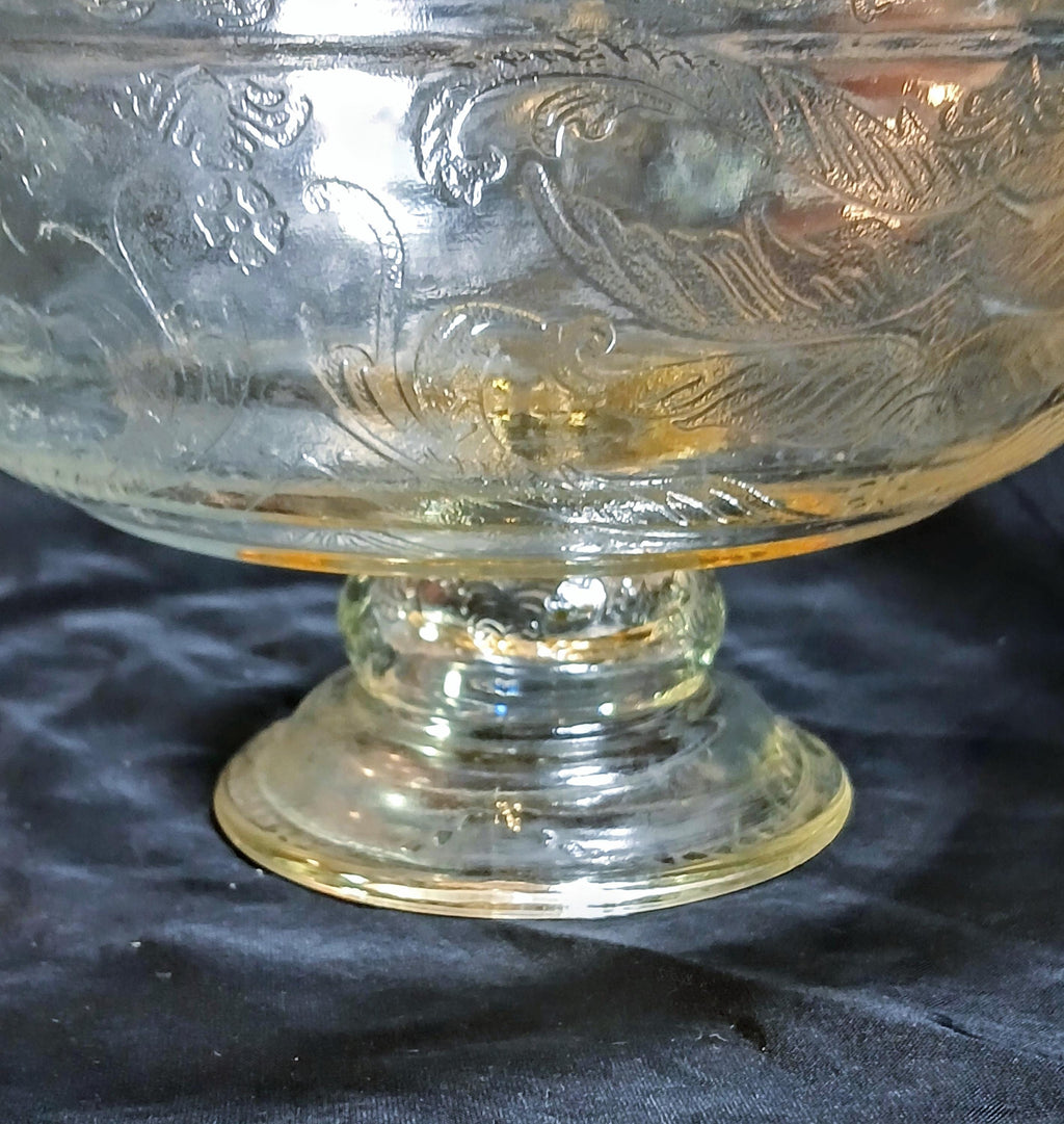 Vintage Indiana Glass Pedestal Fruit Bowl - Recollection Line