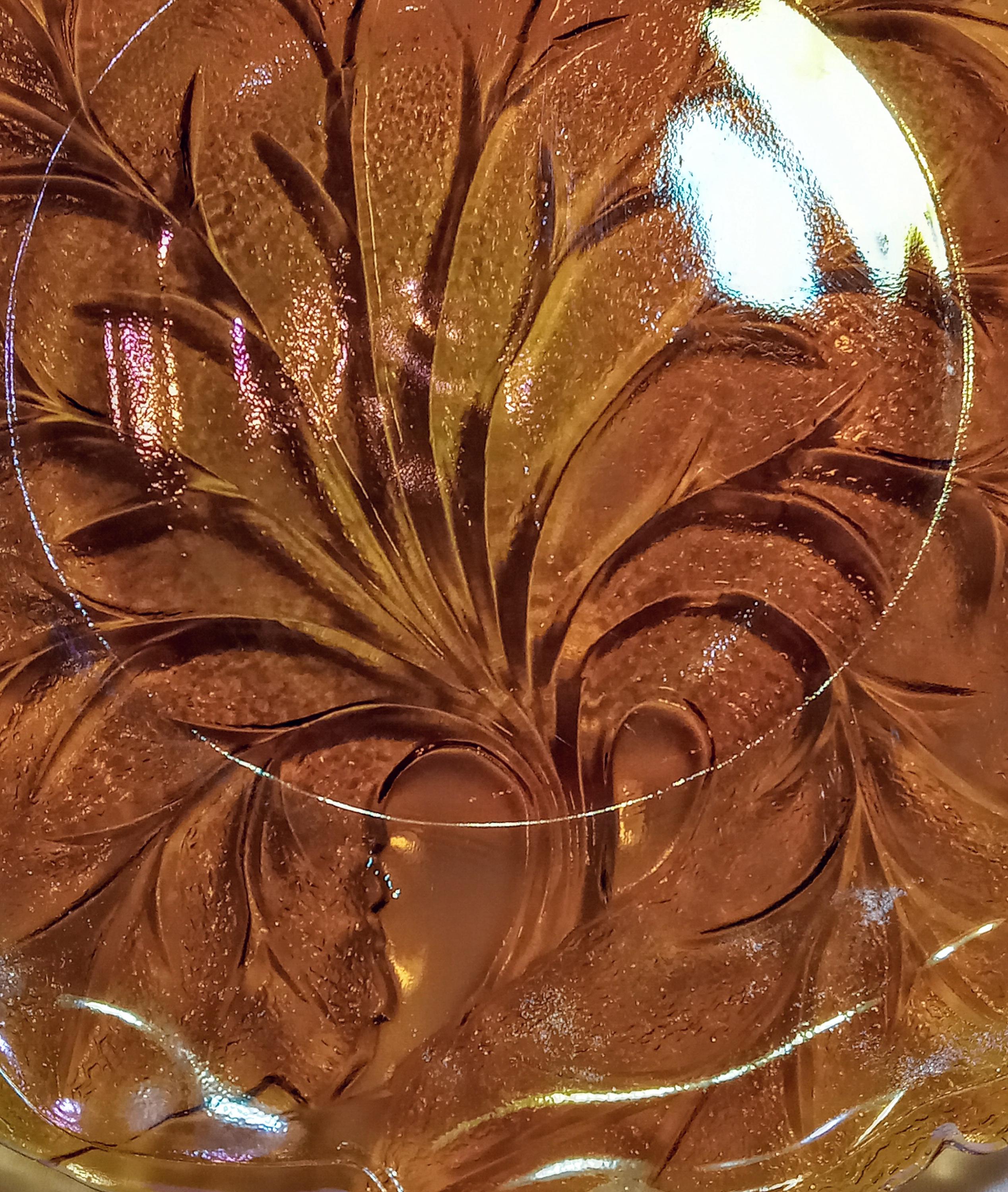 Indiana Glass Vintage Marigold Carnival Glass – Tree of Life Plate
